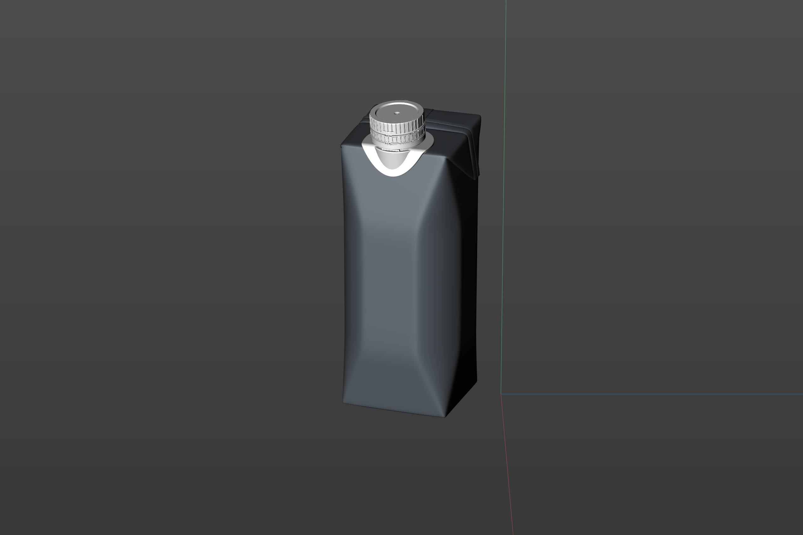 Premium packaging 3d model of Tetra Pack Prisma EDGE 500ml with tethered cap DreamCap 26 Pro
