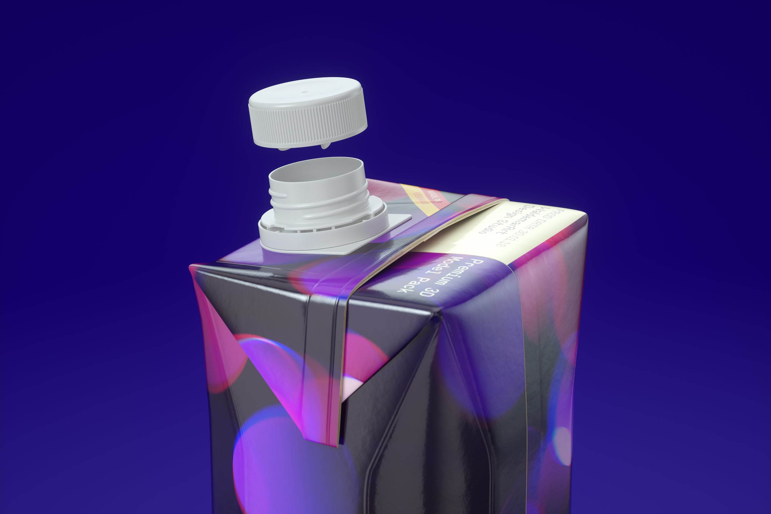 Packaging 3D model pak of Tetra Pack Prisma Aseptic 1000ml Square with StreamCap