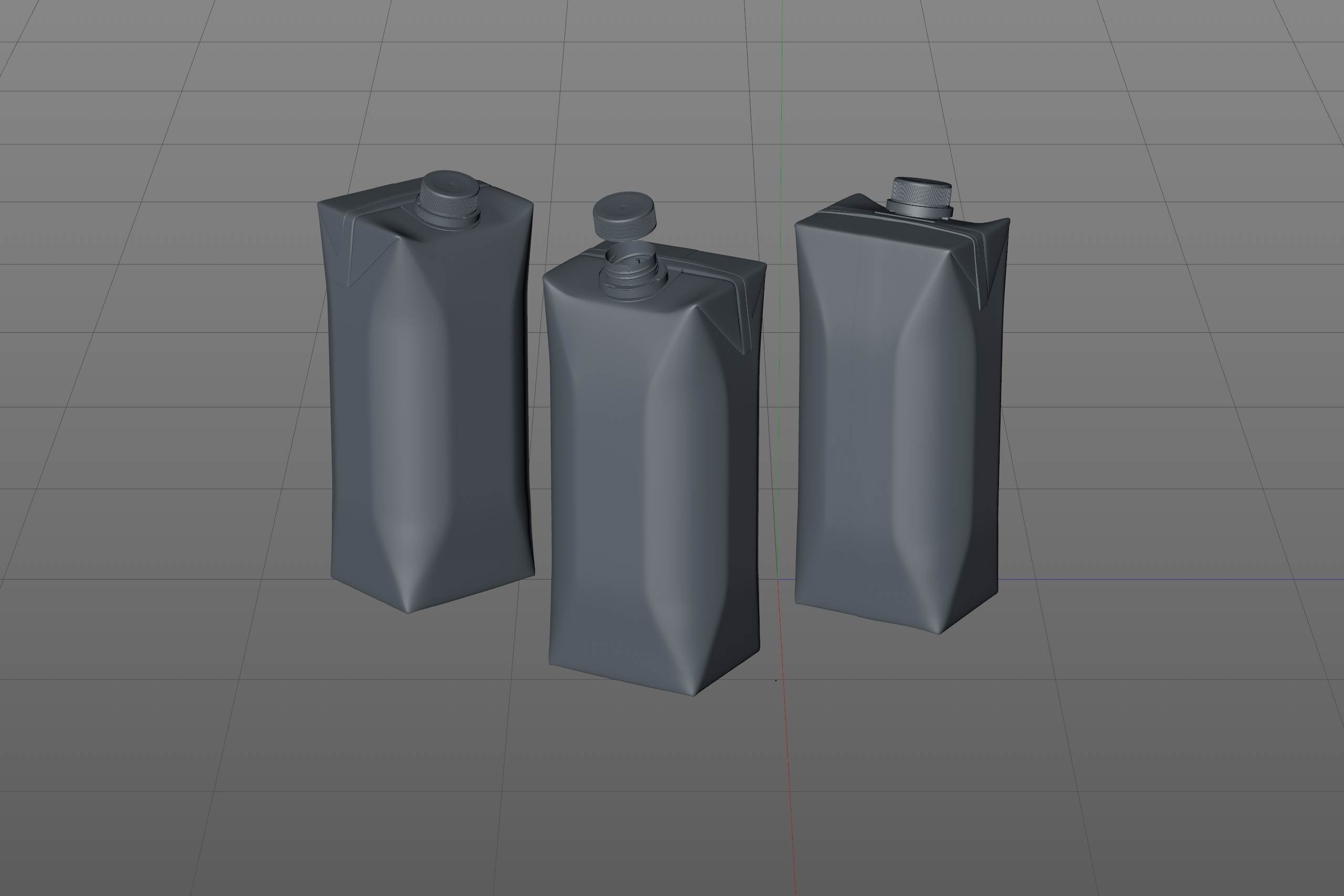 Packaging 3d model pak of Tetra Pack Prisma Square 500ml with StreamCap opening