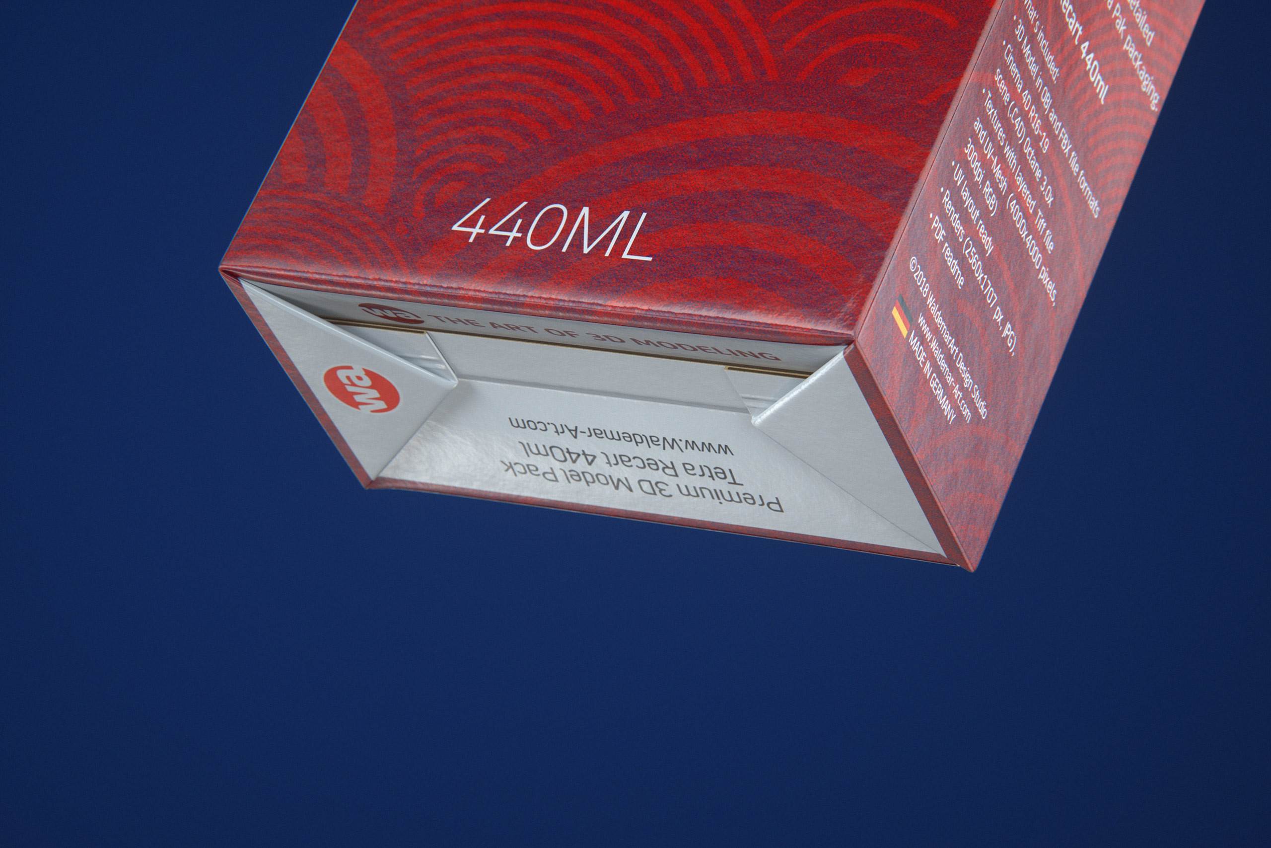 Tetra Pack Recart 440ml Premium carton packaging 3D model pak