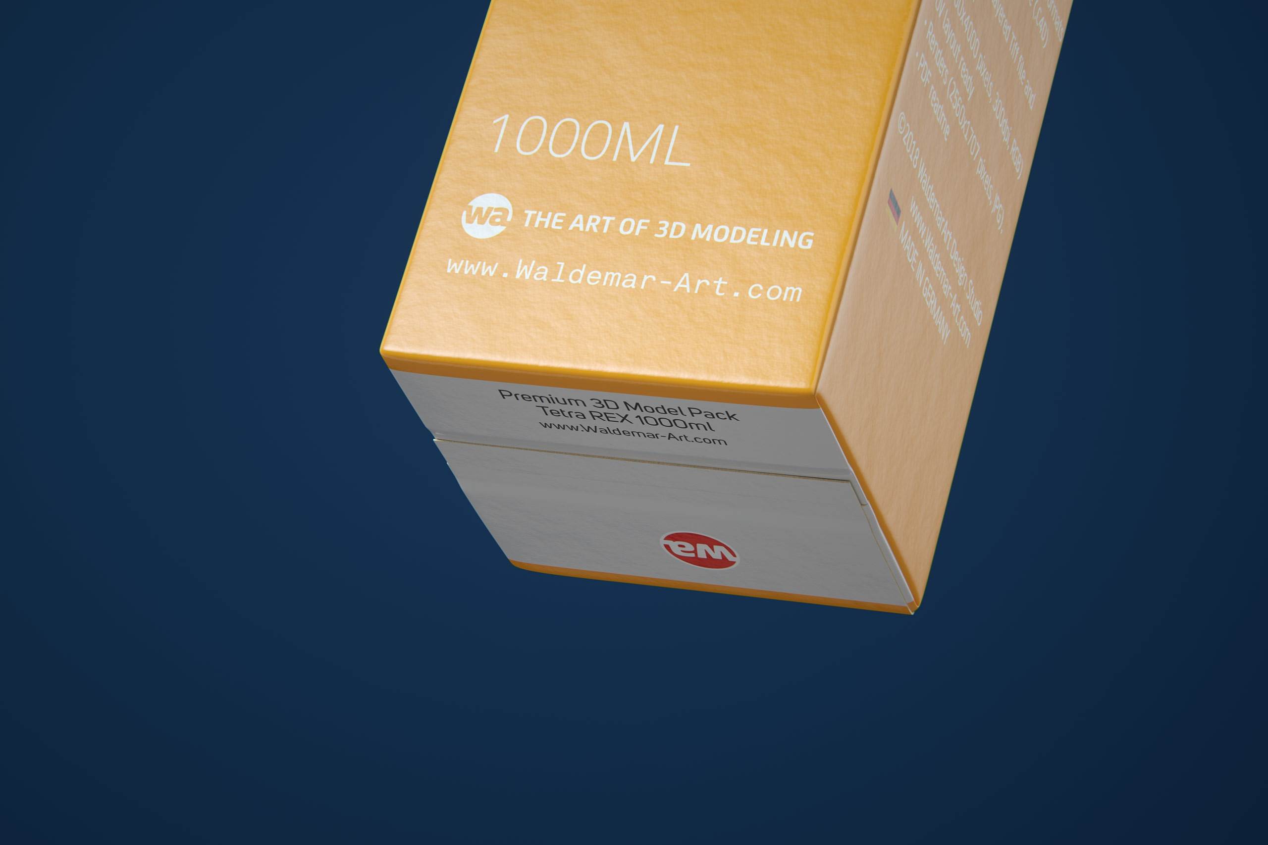 Tetra Pack REX 1000ml Professional carton packaging 3D model pak