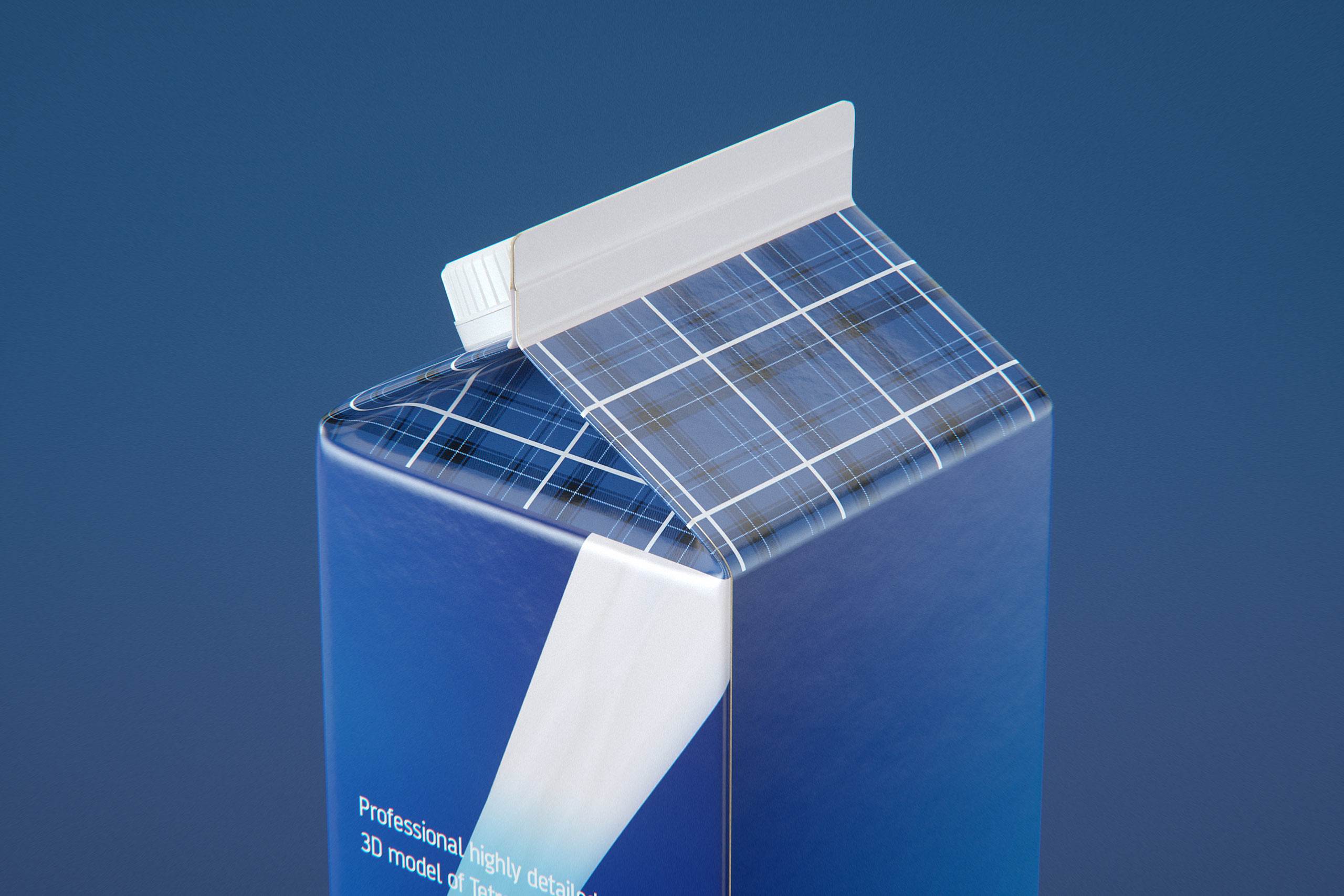 Tetra Rex 1000ml carton packaging 3d model with TwistCap
