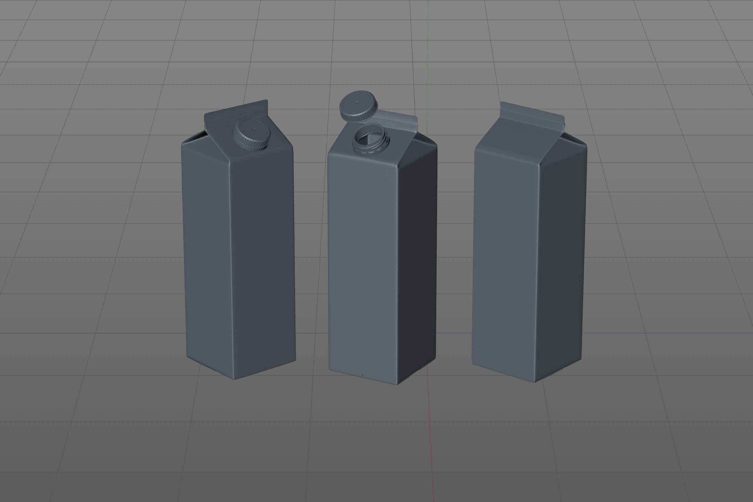 Tetra Rex 1000ml carton packaging 3d model with TwistCap