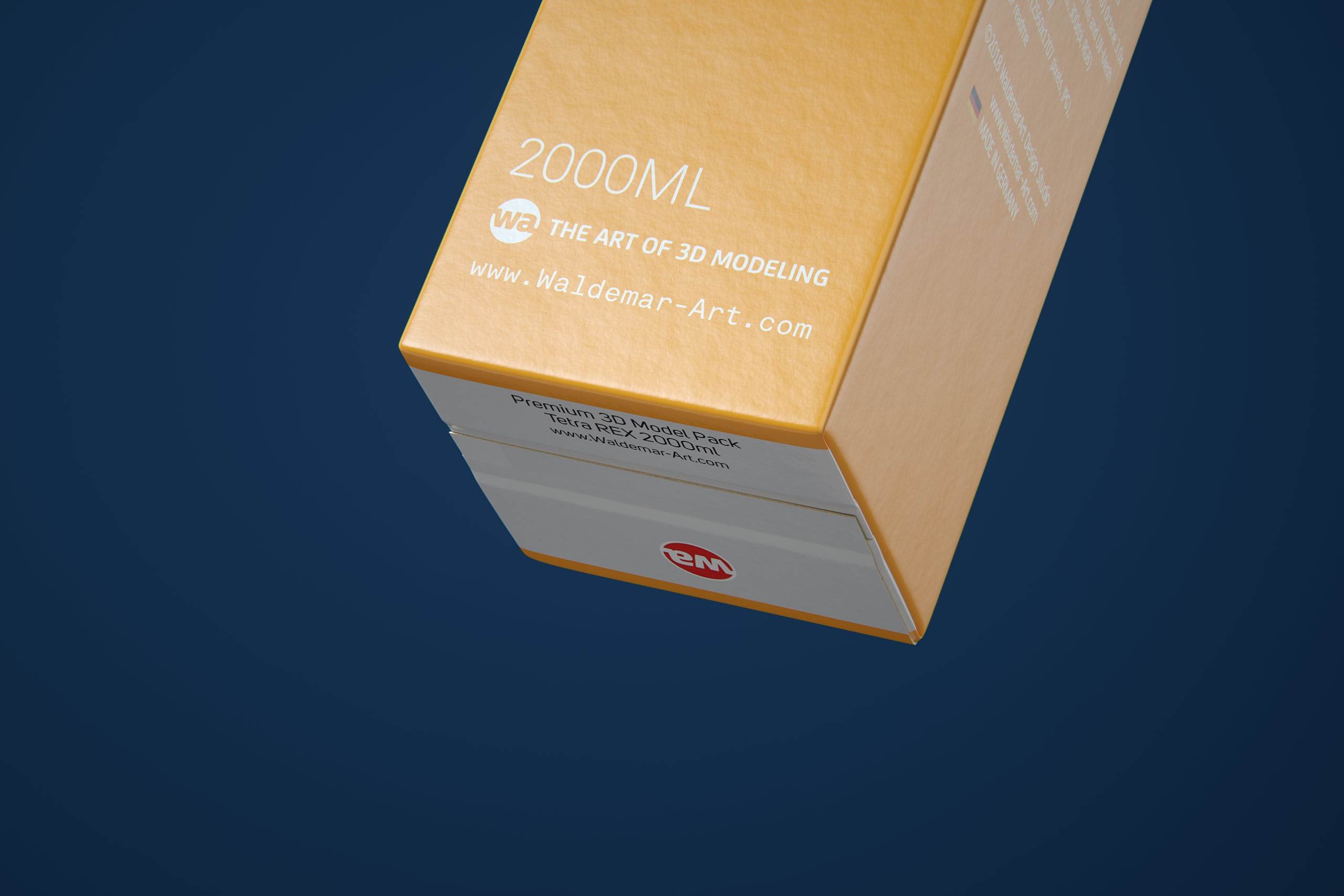 Tetra Pack REX Mid 2000ml Professional carton packaging 3D model pak