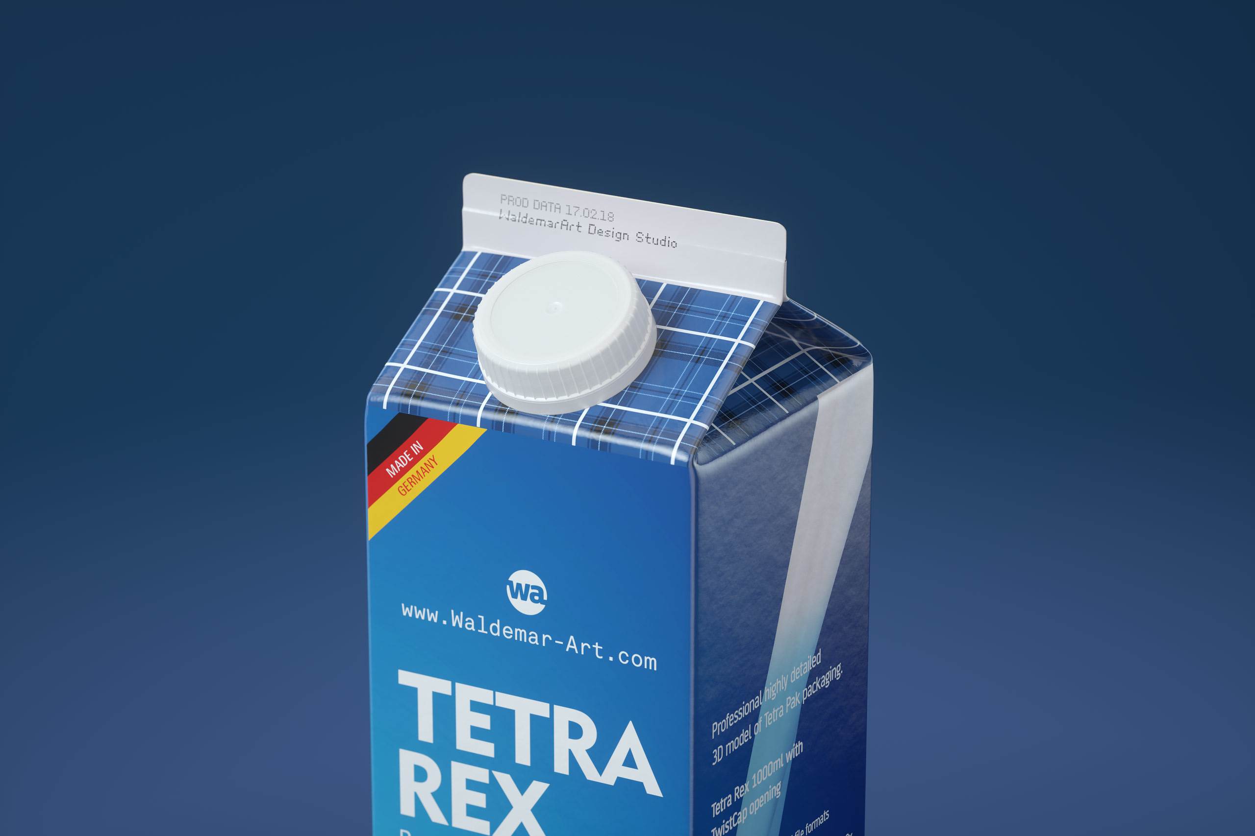 Tetra Pack Rex 500 and 1000ml carton package 3D model pak with TwistCap