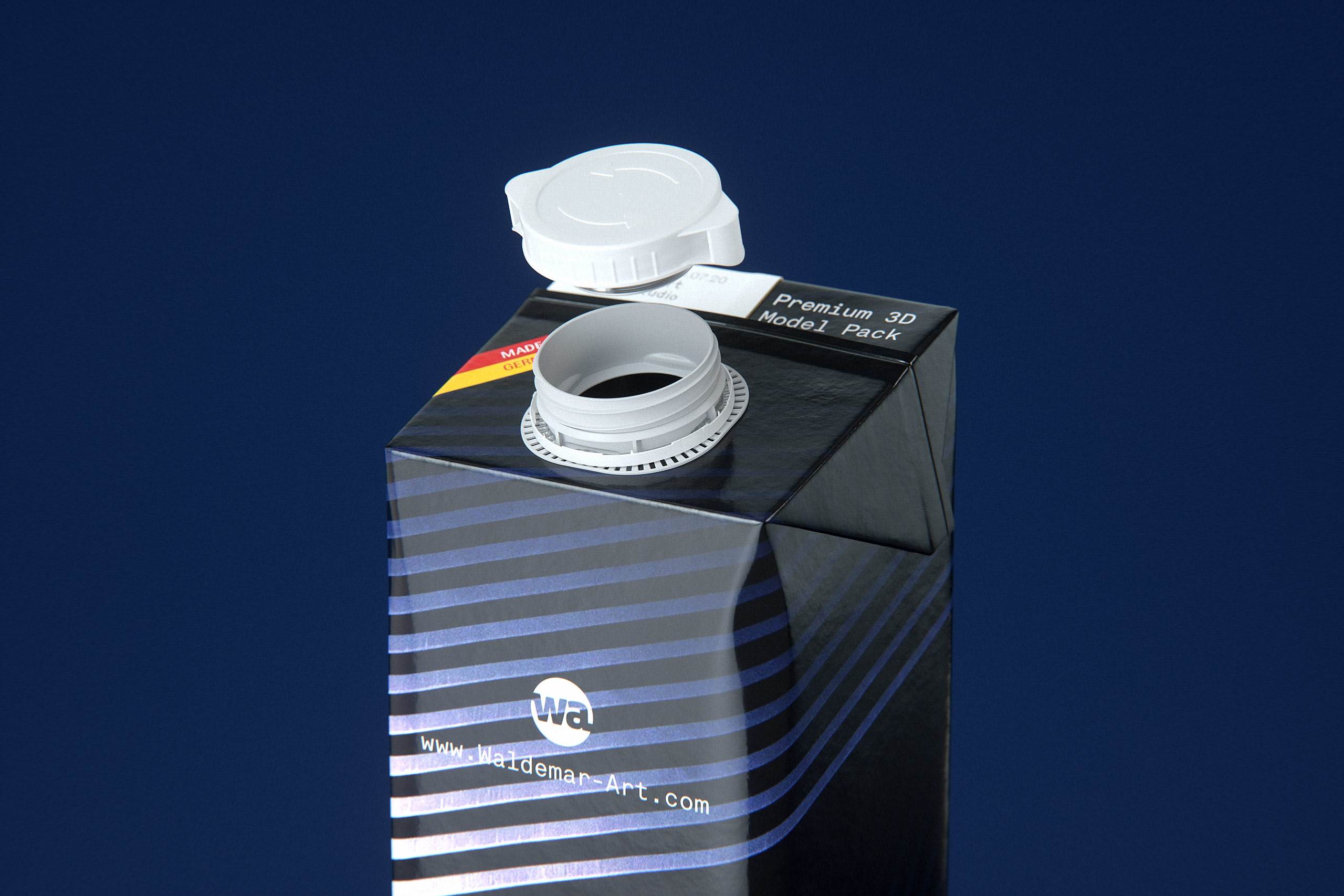 Tetra Pack Stello EDGE 1000ml with WingCap 30 packaging 3D model