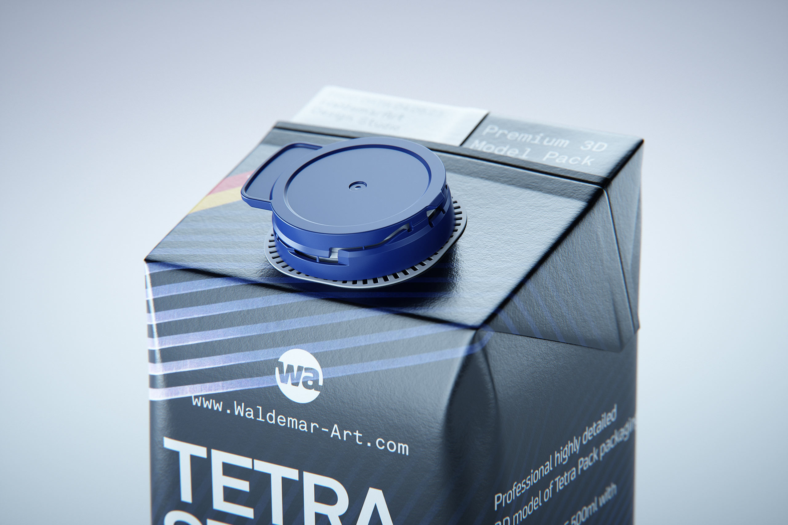 Tetra Stelo Edge 500ml with LightWing 30 premium carton packaging 3D model