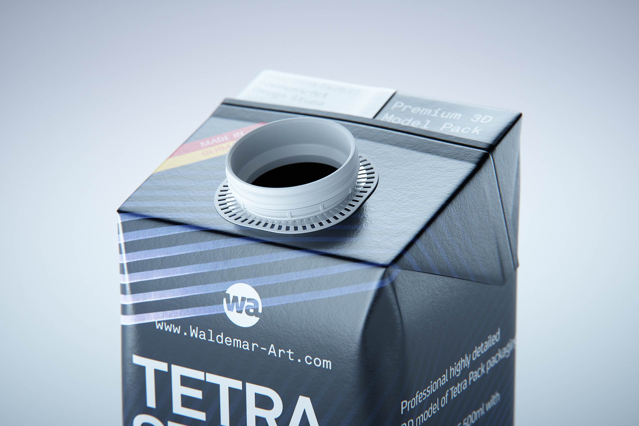 Tetra Stelo Edge 500ml with LightWing 30 premium carton packaging 3D model