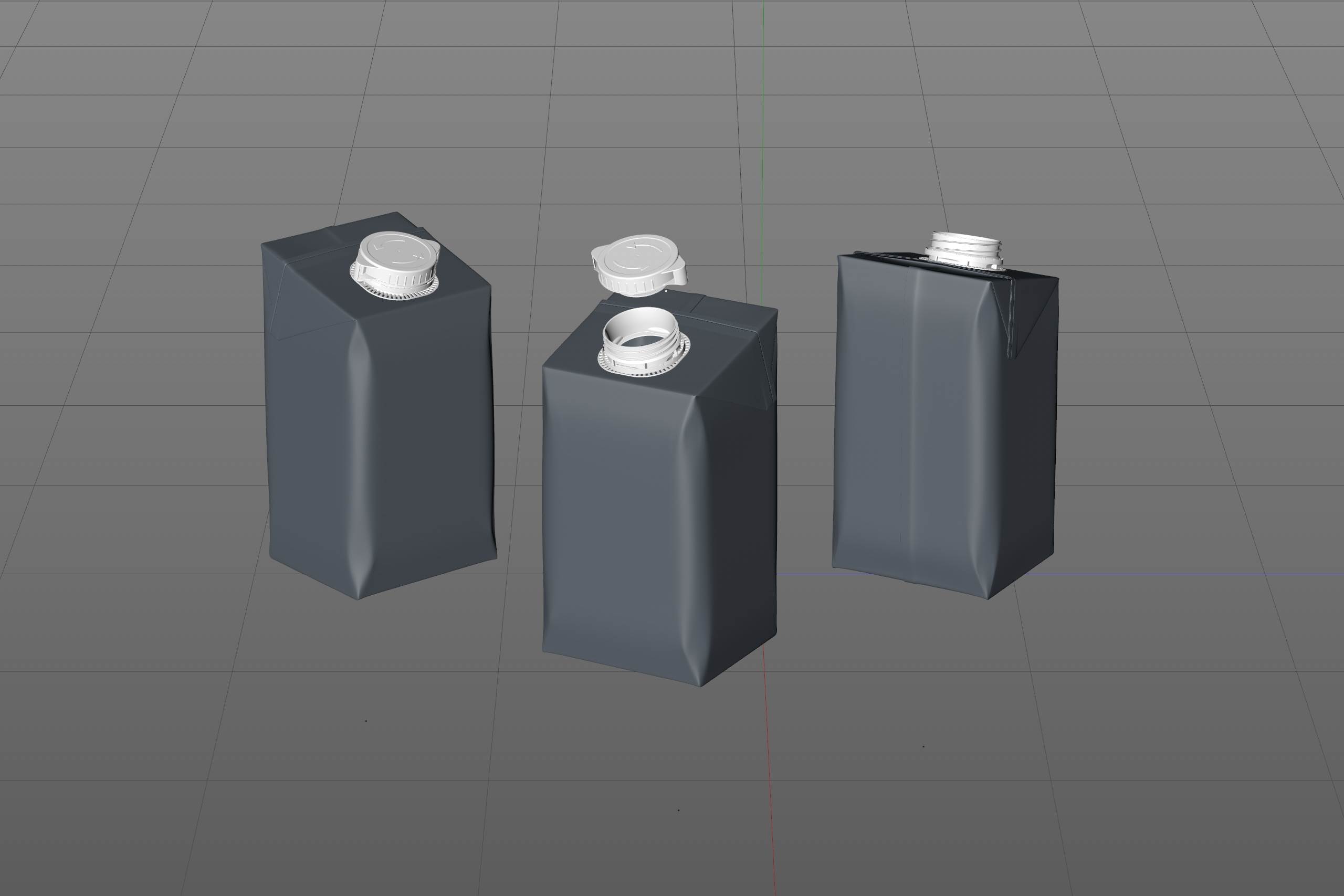 Packaging 3d model of Tetra Pack Stello EDGE 500ml with WingCap 30