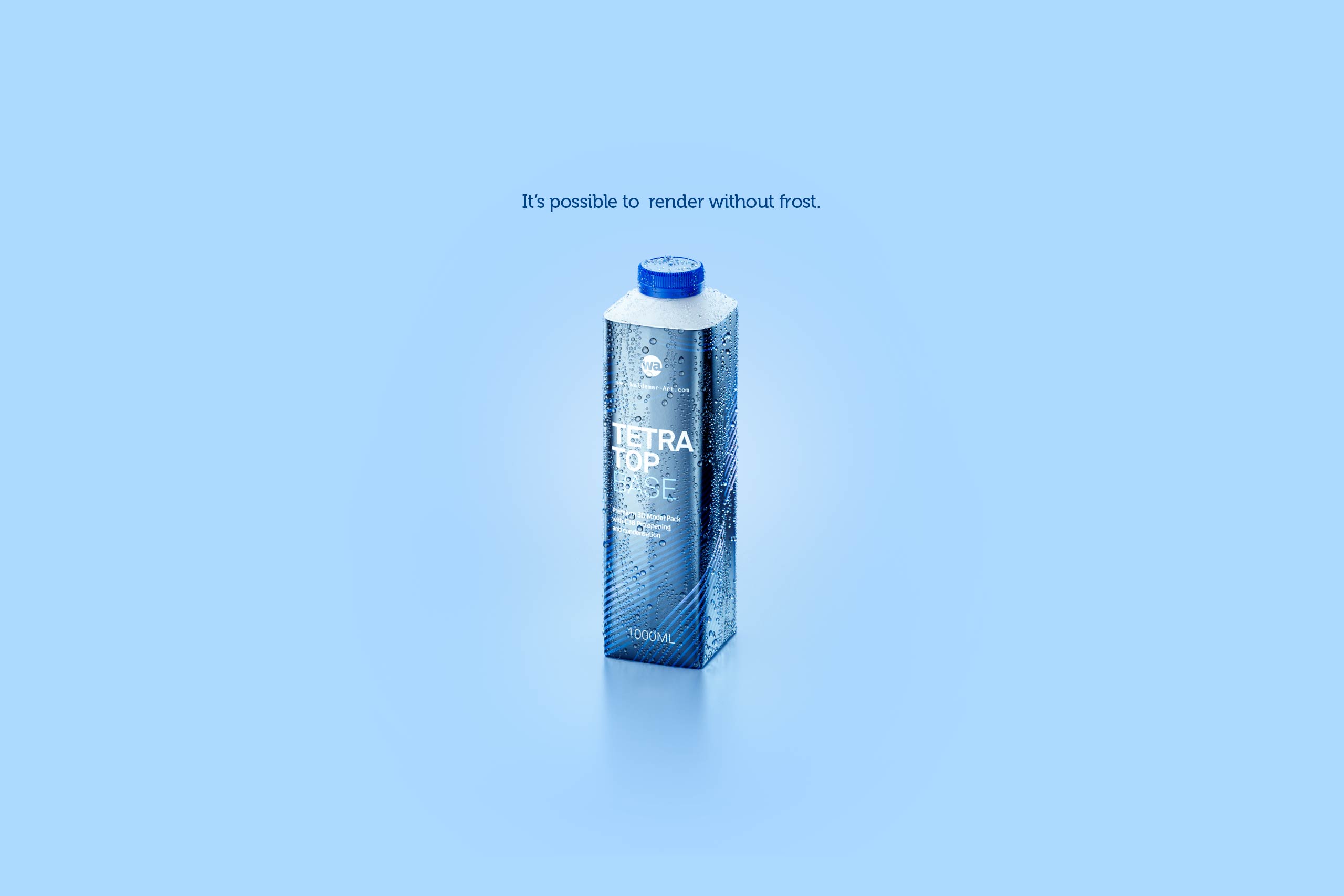 Tetra Top Base 1000ml with tethered cap C38 Pro and water condensation premium 3d model