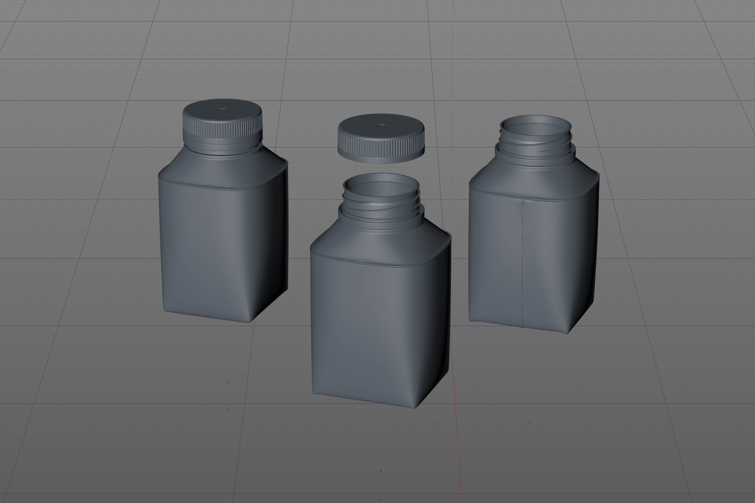 Tetra Top MIDI 200ml 3D model of carton package with Eifel O38 closure