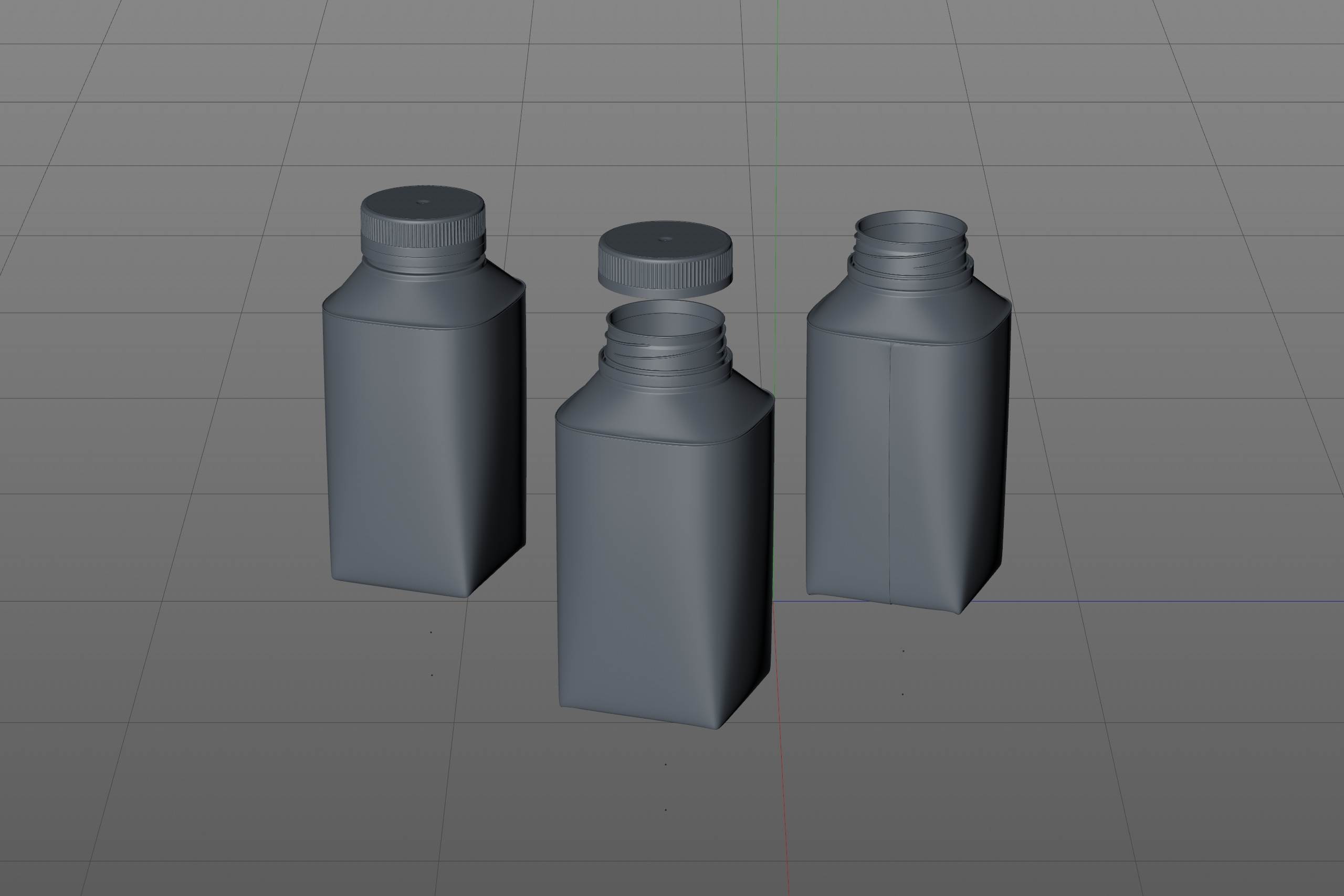 Tetra Top MIDI 250ml 3D model of carton package with Eifel O38 closure