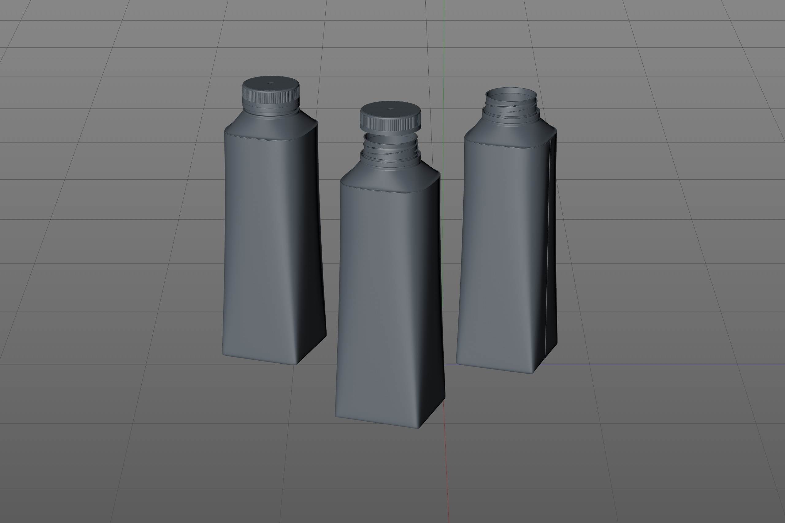 Tetra Top MIDI 500ml 3D model of carton package with Eifel O38 closure