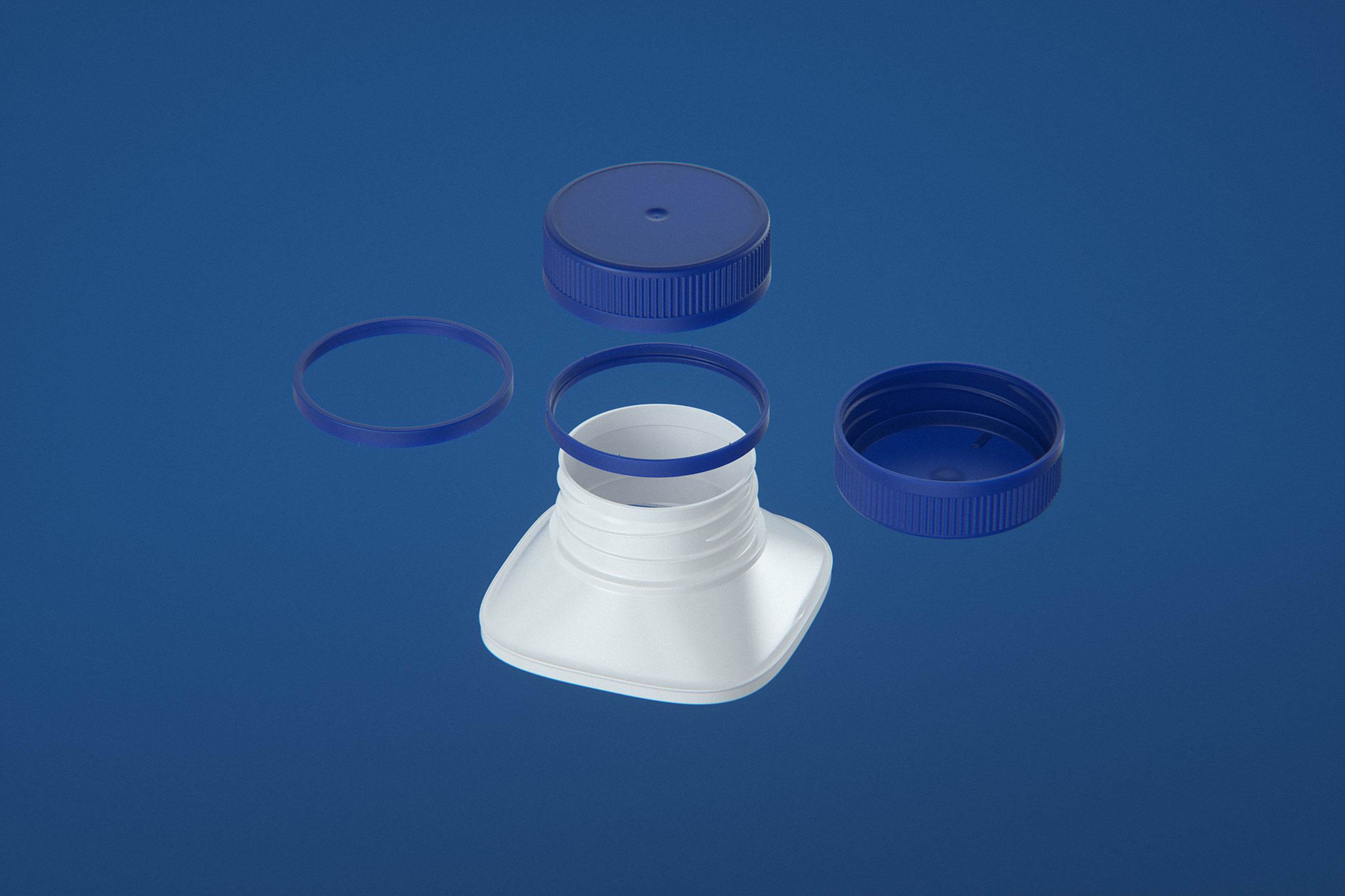 Tetra Top MIDI 500ml 3D model of carton package with Eifel O38 closure