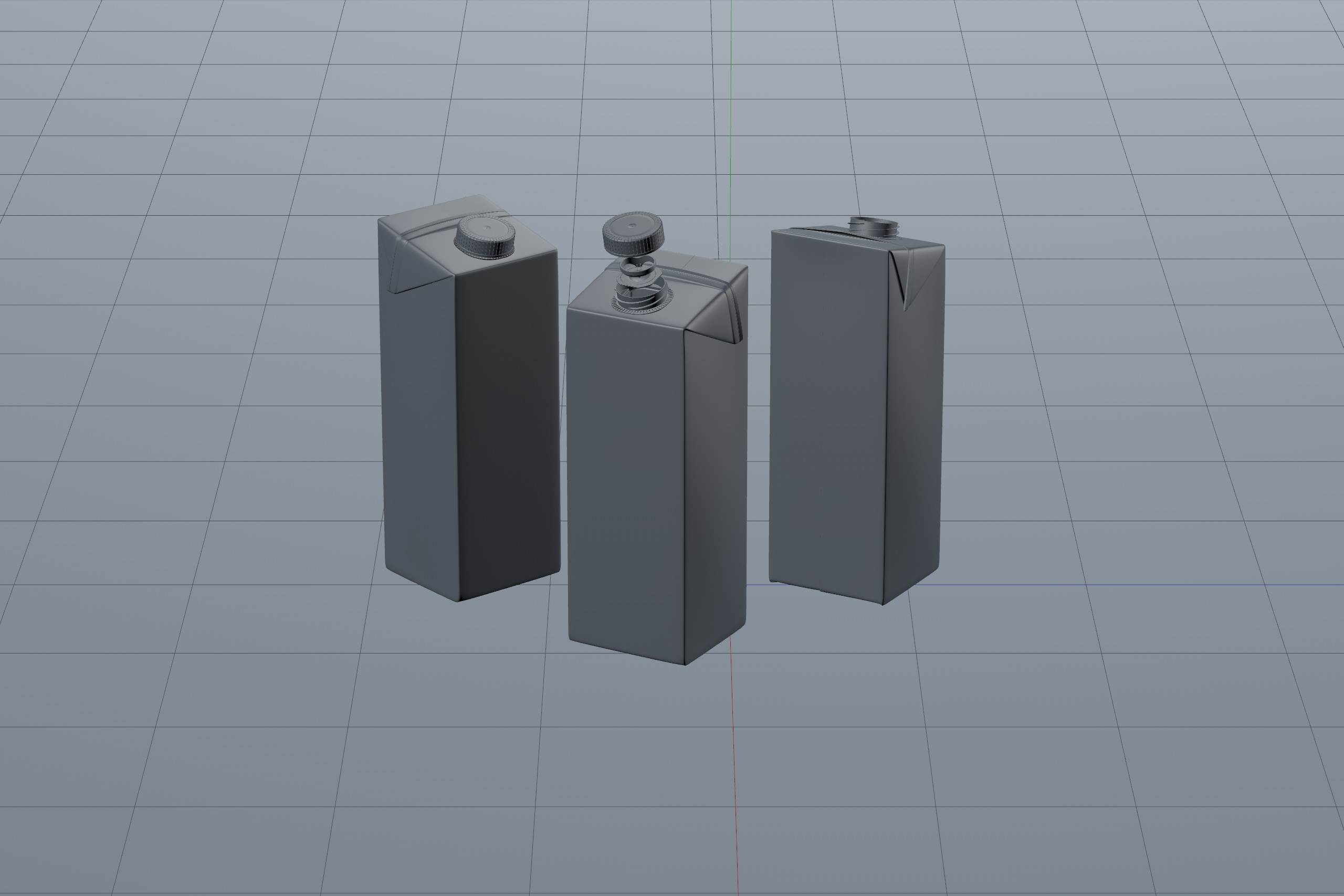 Tetra Pack Brick EDGE Aseptic 1000ml Premium Packaging 3D model pak with LightCap 30