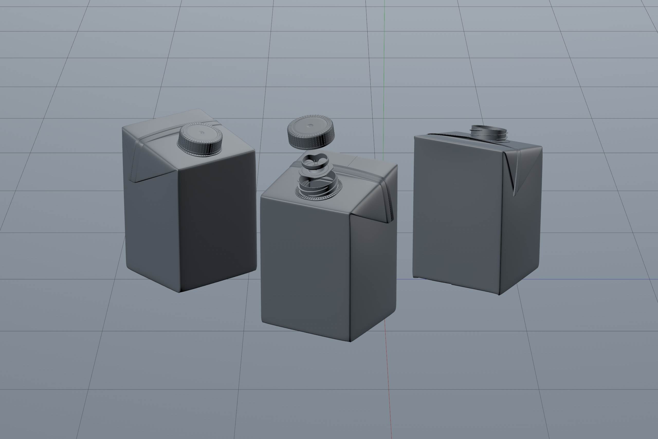 Tetra Pack Brick EDGE 500ml with LightCap 30 packaging 3D model pak