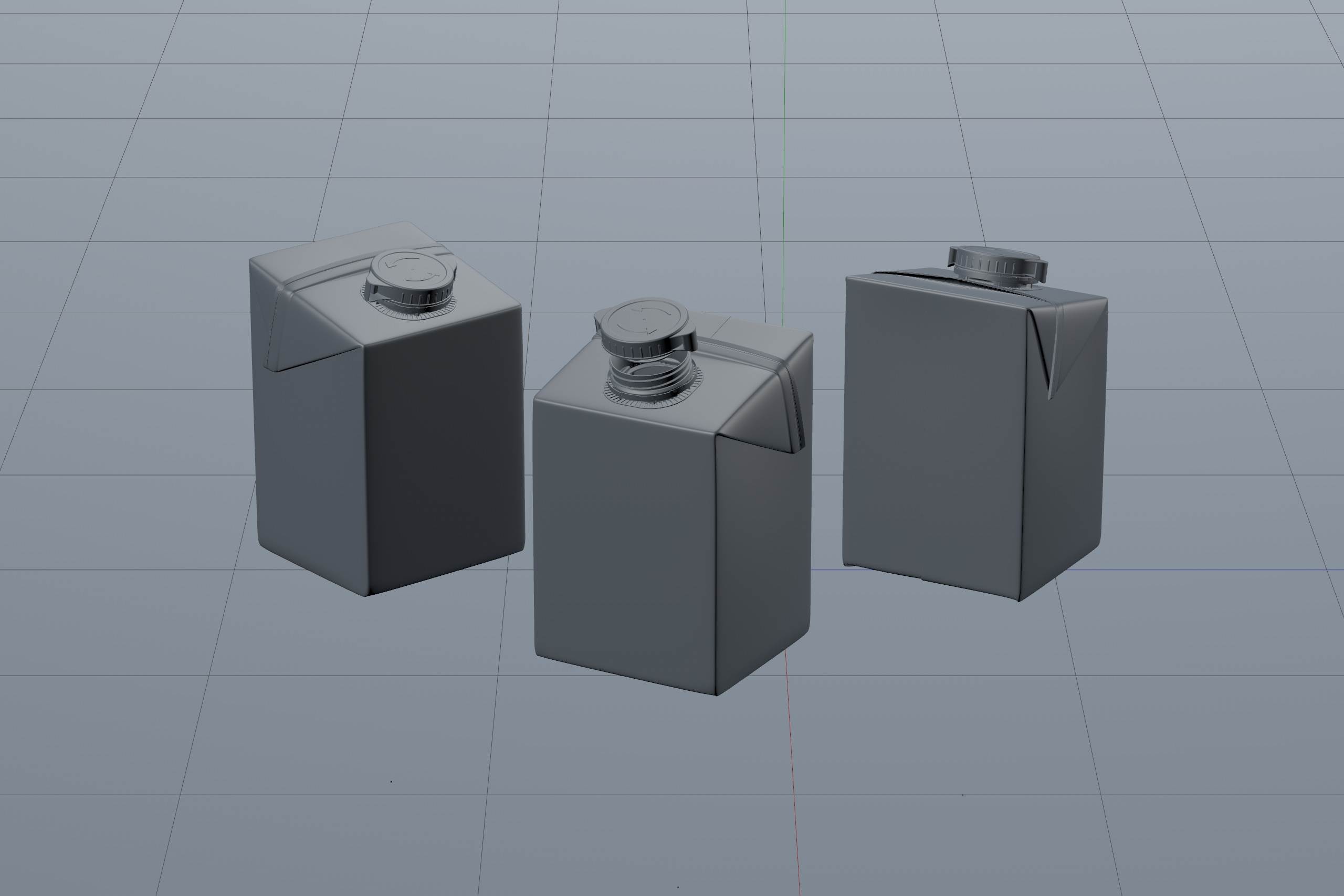 Tetra Pack Brick EDGE 500ml Premium packaging 3D model pak with WingCap 30 closer