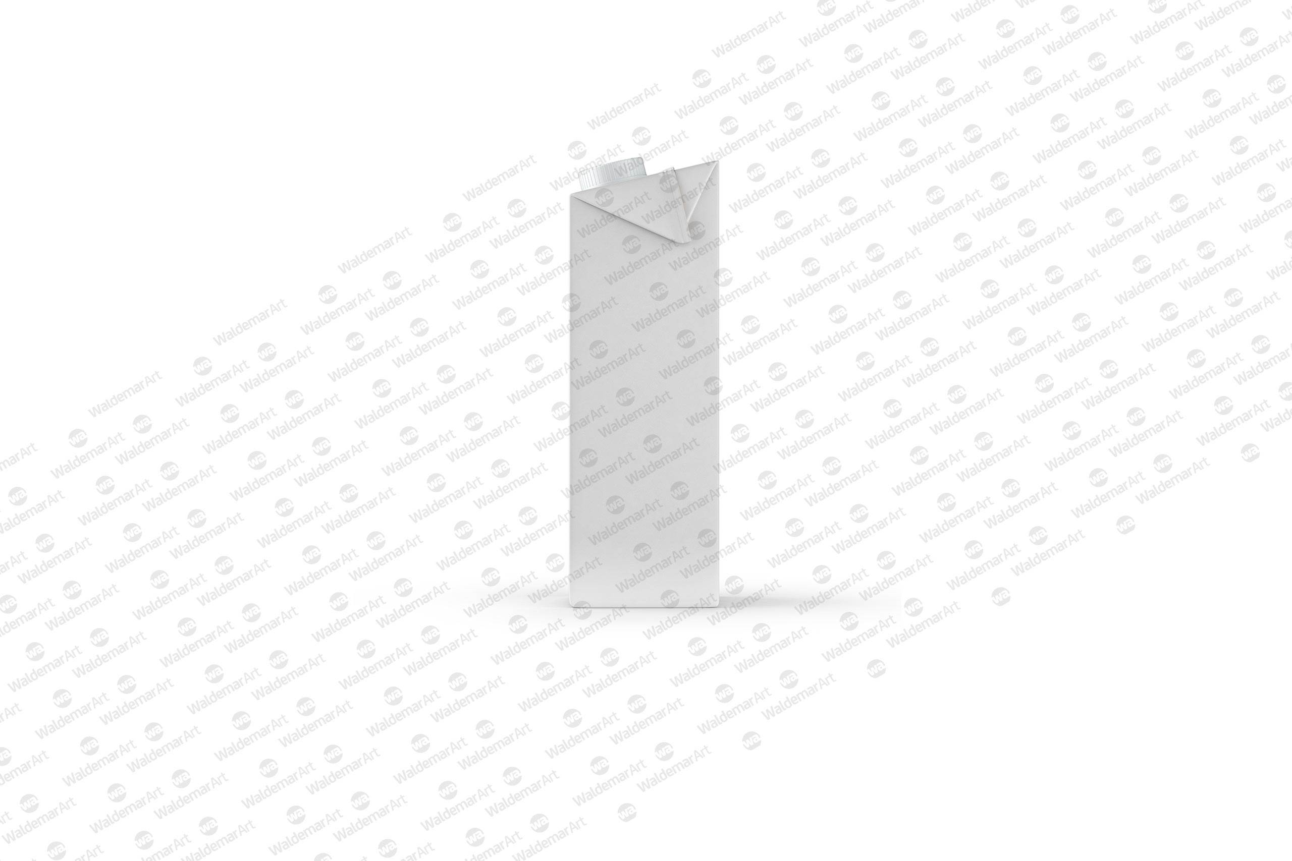 Packaging MockUp of Tetra Pack Brick Aseptic 1000ml with LightCap30 Side View