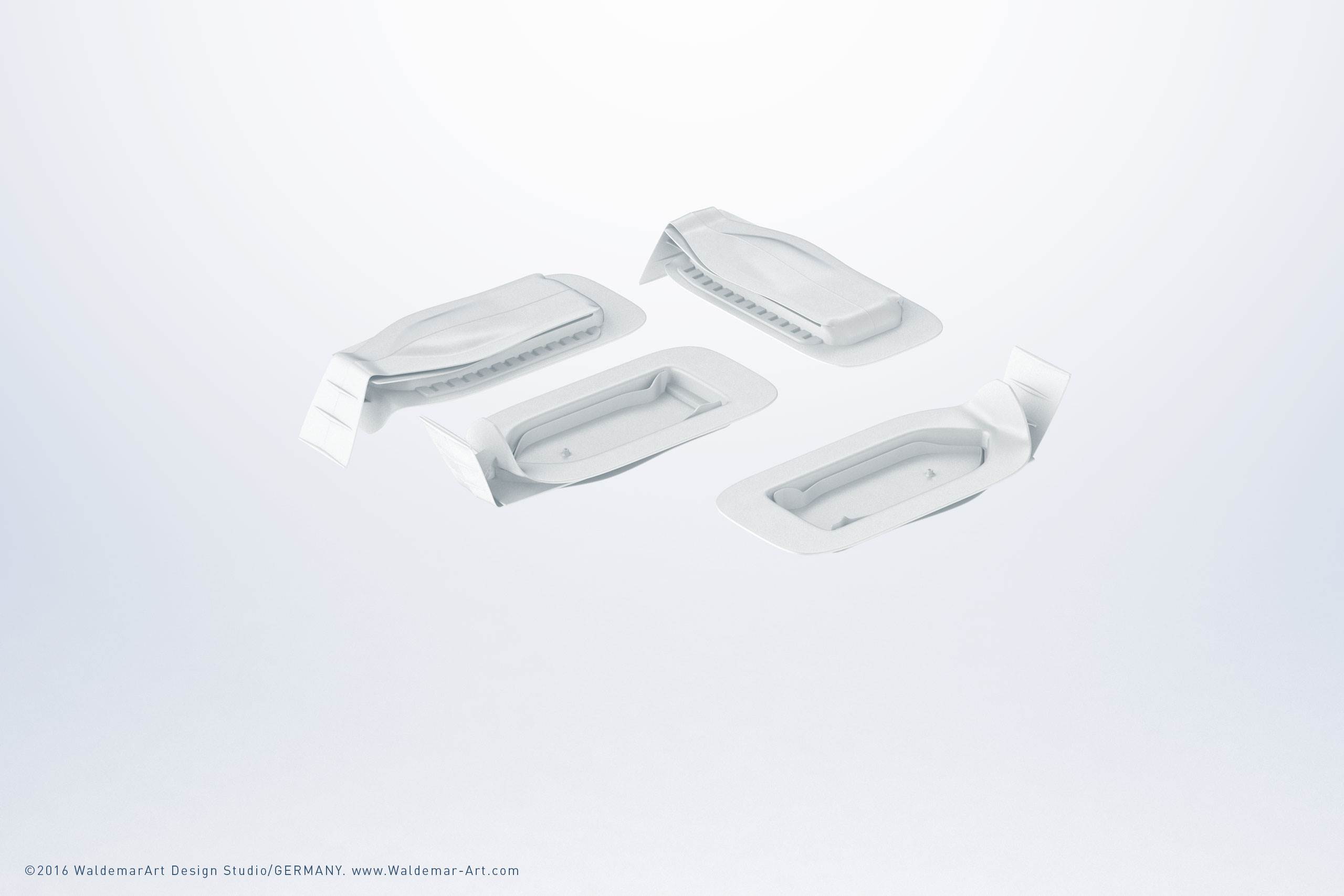 Tetra Pack Brick Aseptic Mid 1000ml packaging 3D model pak with FlexiCap