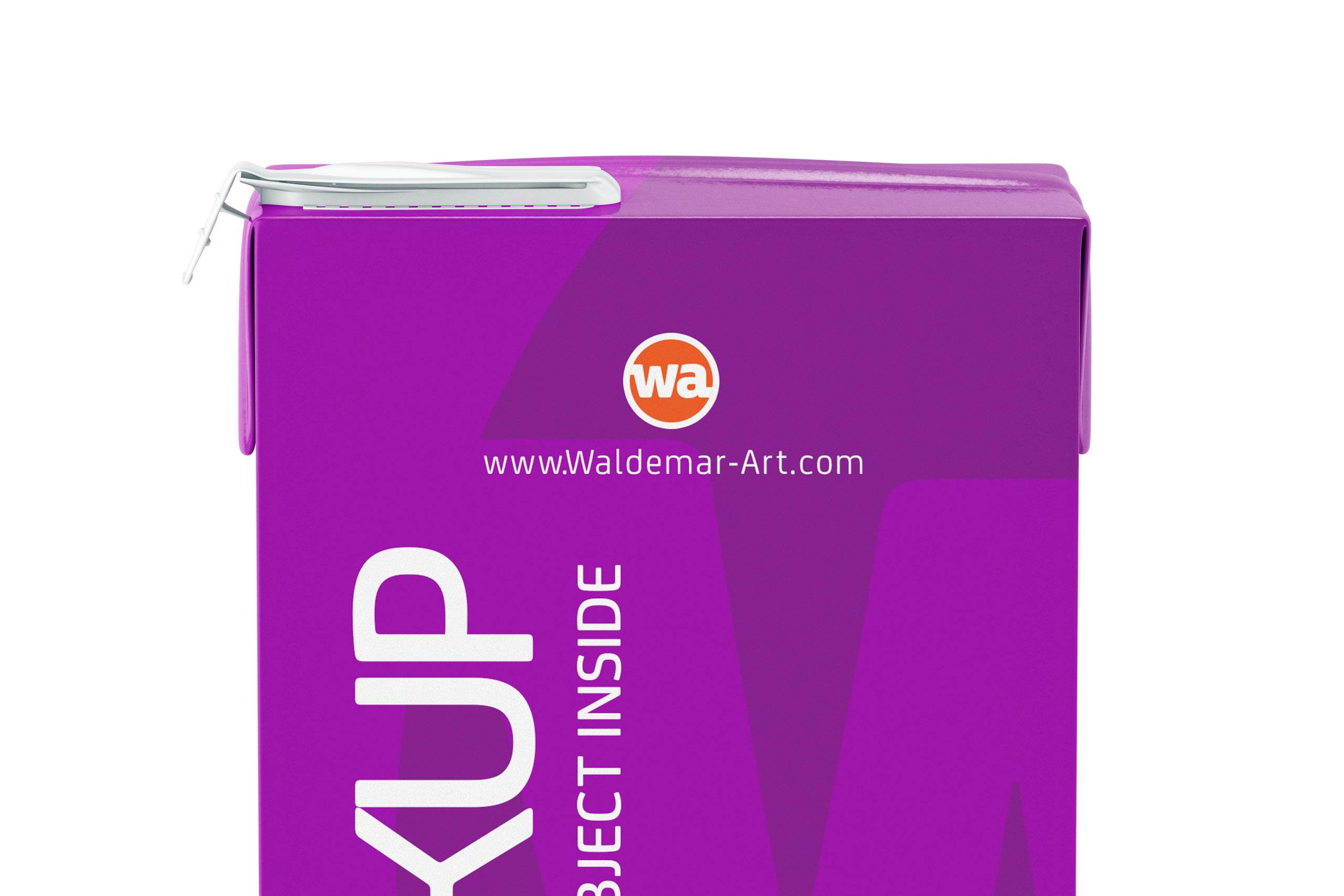 Tetra Pack Brick Mid 1000ml with FlexiCap PSD Mockup Front View