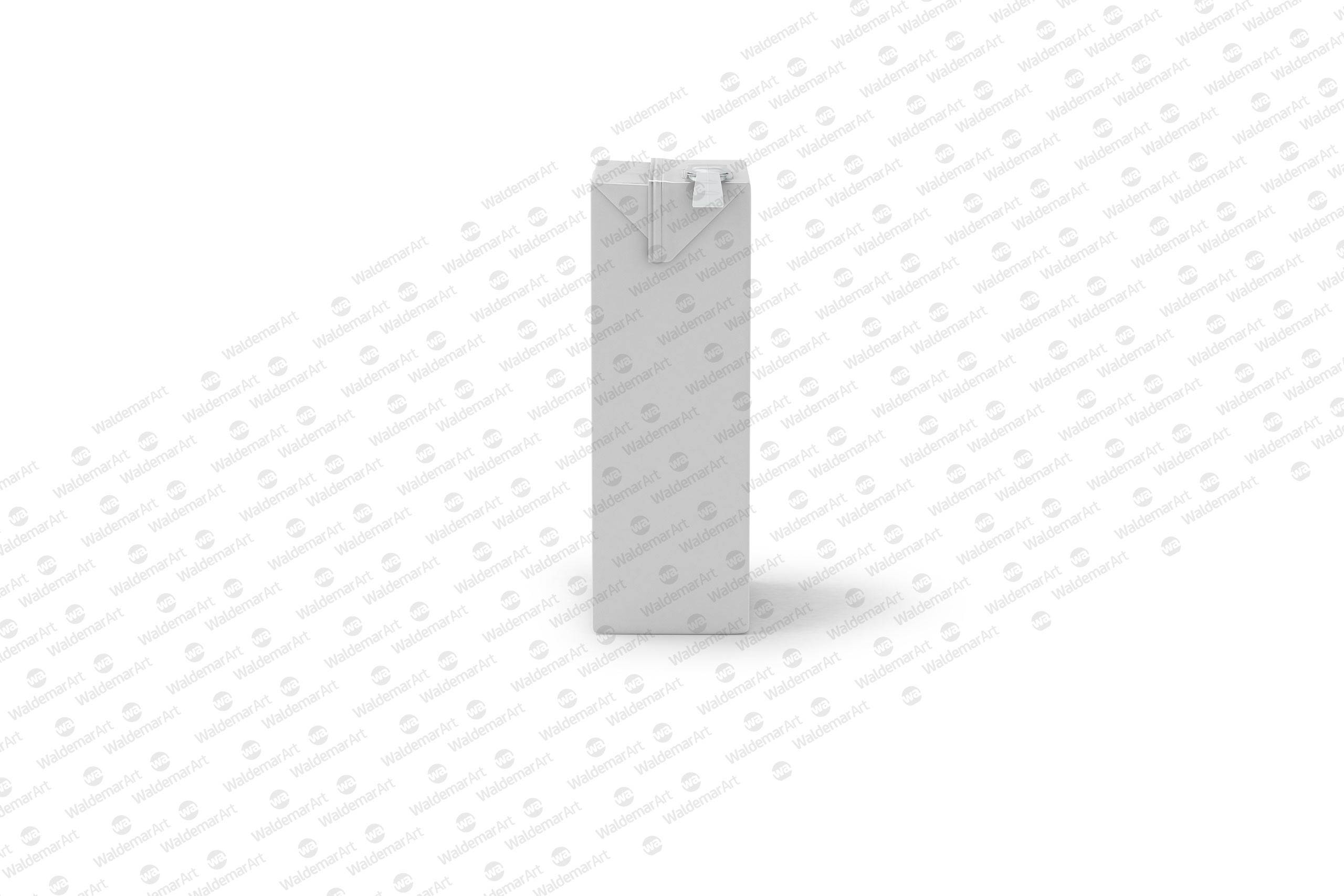 Tetra Pack Brick Mid 1000ml with FlexiCap PSD Mockup Side View