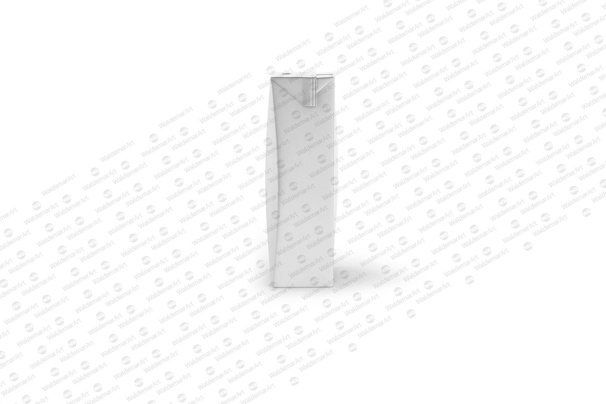 Tetra Pack Brick Slim Leaf 200ml Side View Photoshop Mockup