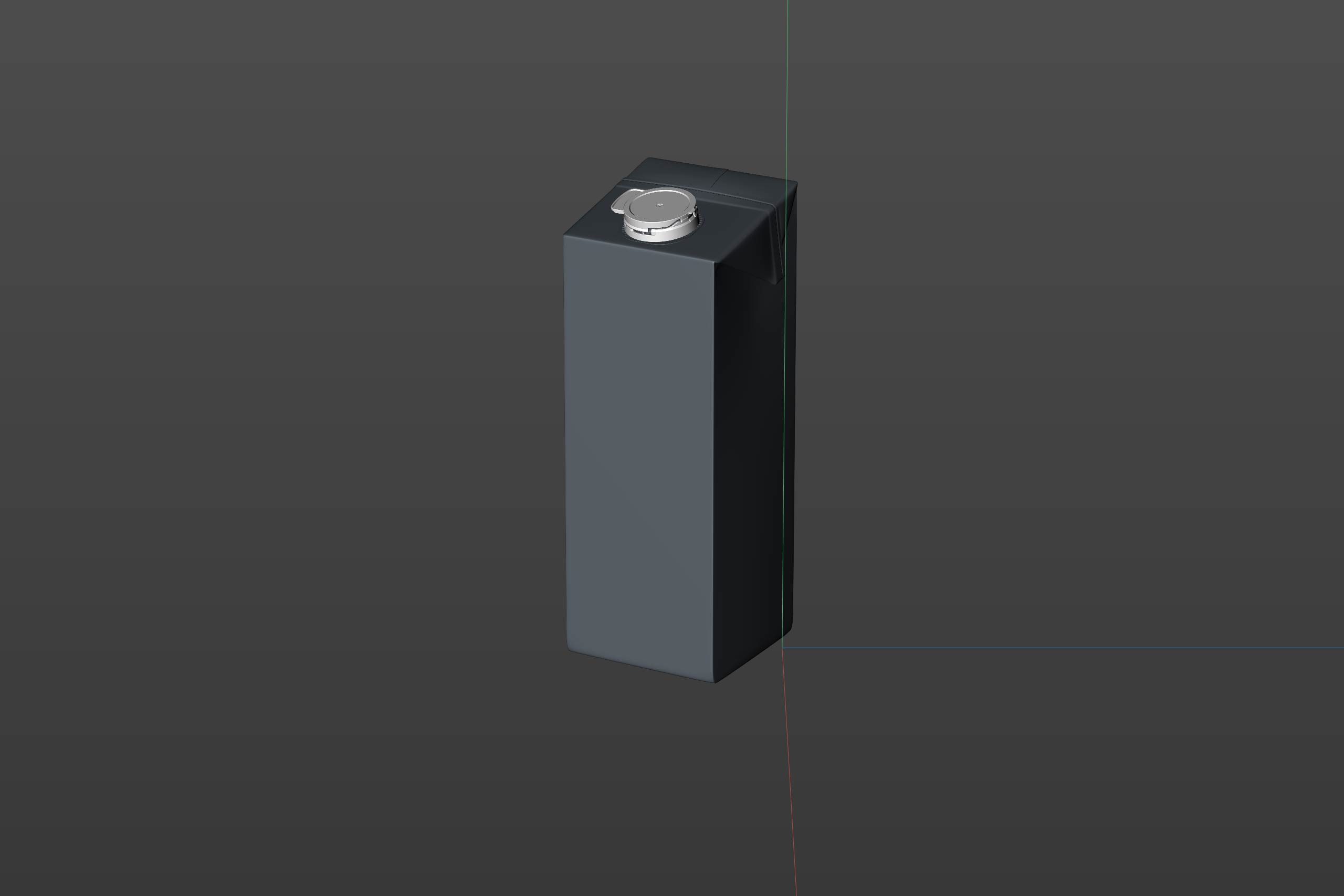 Tetra Pak Brik Edge 1000ml with tethered cap LightWing 30 premium carton packaging 3D model