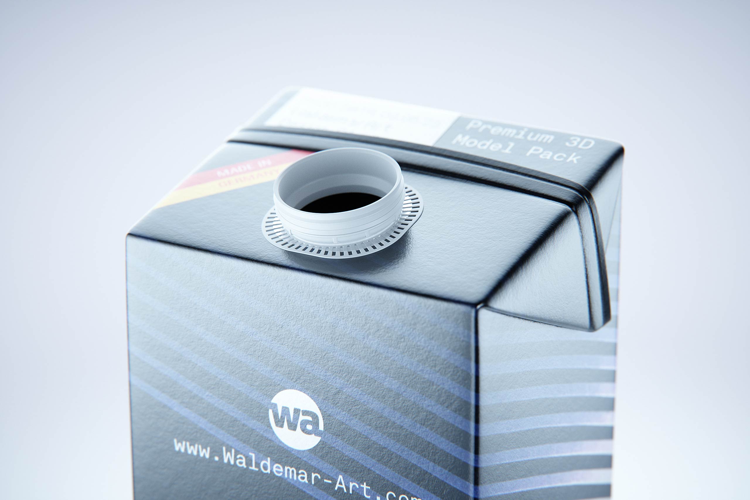 Tetra Pak Brik Edge 1500ml with LightWing 30 premium carton packaging 3D model