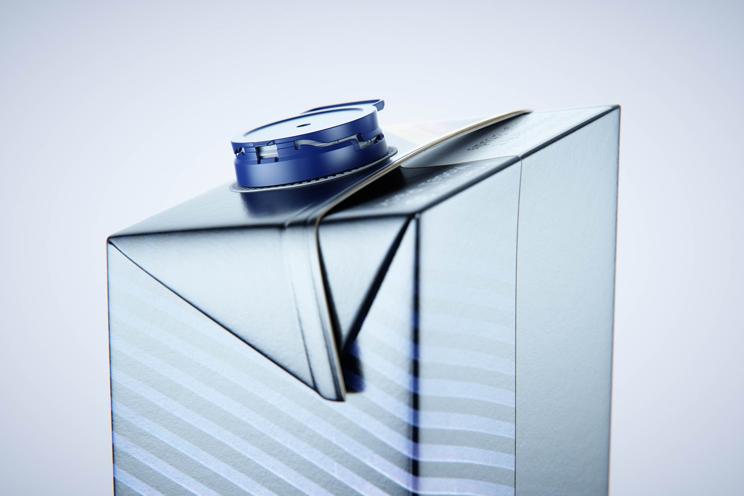 Tetra Pak Brik Edge 1500ml with LightWing 30 premium carton packaging 3D model