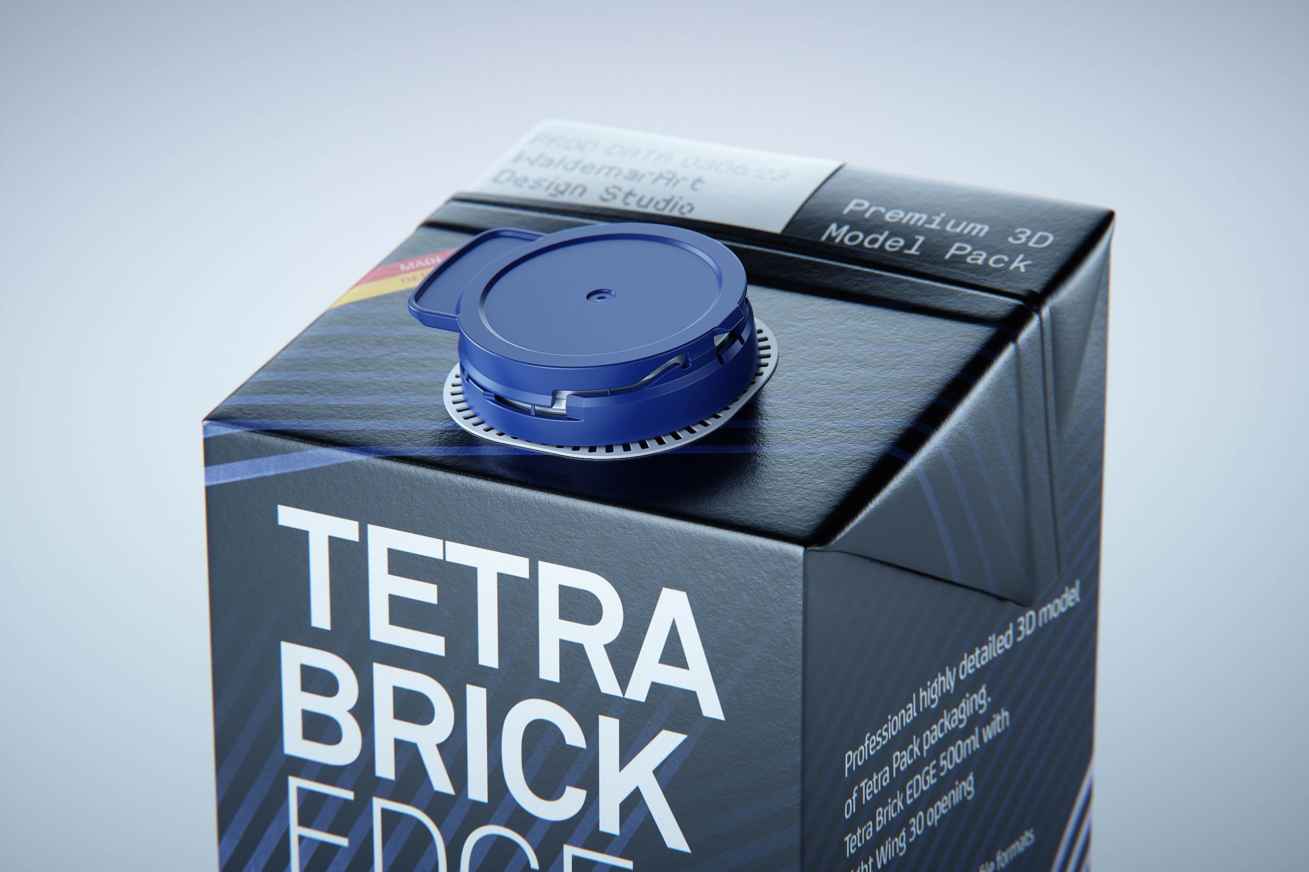 Tetra Brik Edge 500ml with LightWing 30 premium carton packaging 3D model