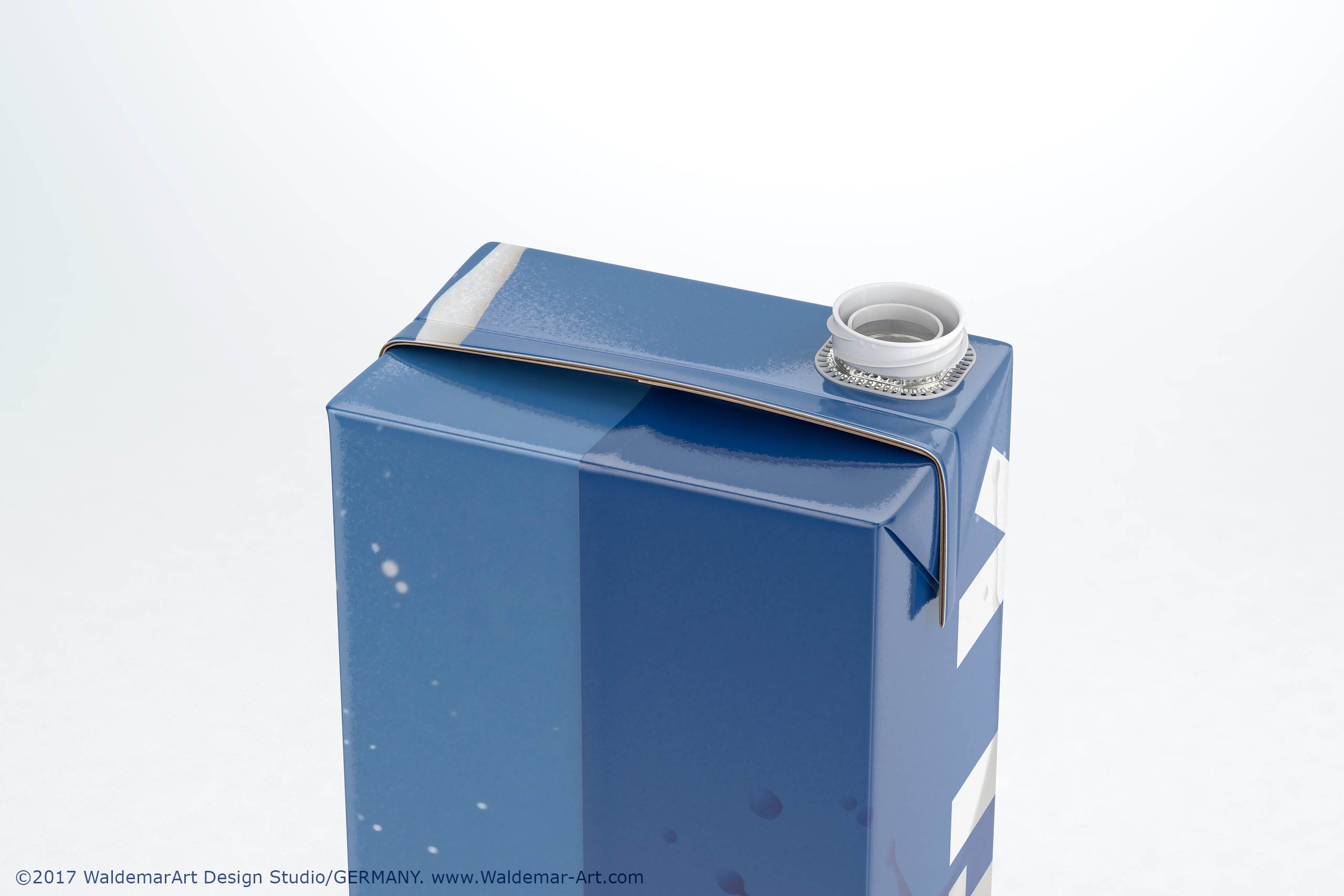 3D model pak of Tetra Pack Brick Mid 1000ml with LightCap 24 opening