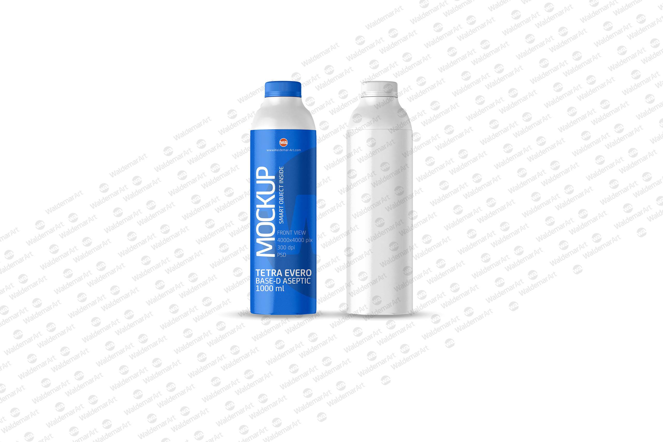 Packaging MockUp of Tetra Pack Evero Aseptic Base-D 1000ml with OrionTop-O38A Front View