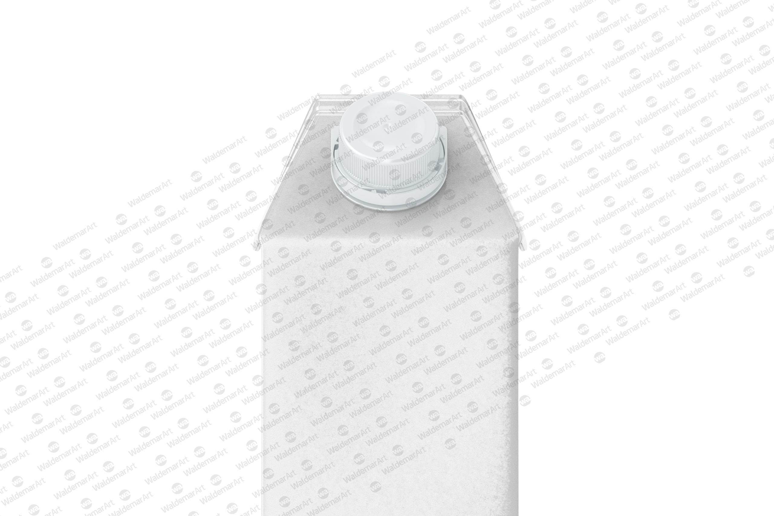 Tetra Pack Gemina Aseptic 1000ml Square Package MockUp with StreamCap Front View