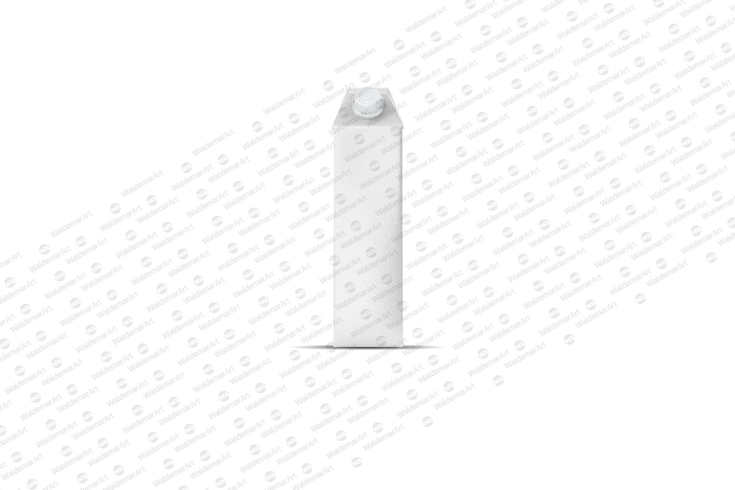 Tetra Pack Gemina Aseptic 1000ml Square Package MockUp with StreamCap Front View