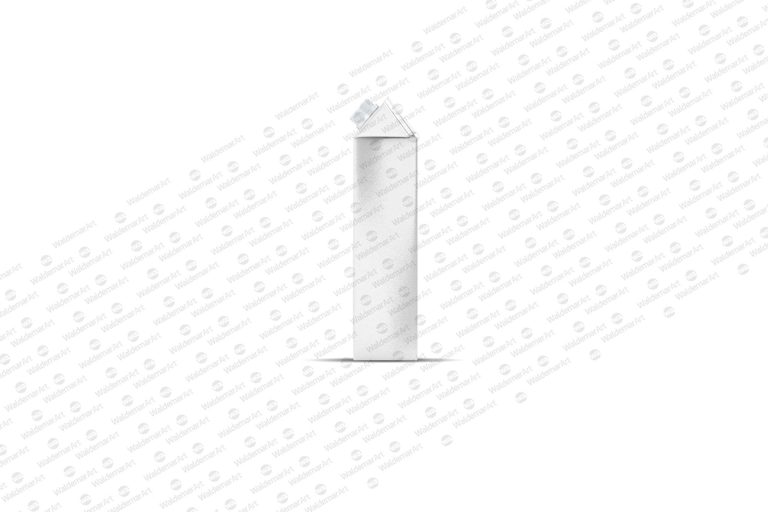 Tetra Pack Gemina Aseptic 1000ml Square Package MockUp with StreamCap Side View