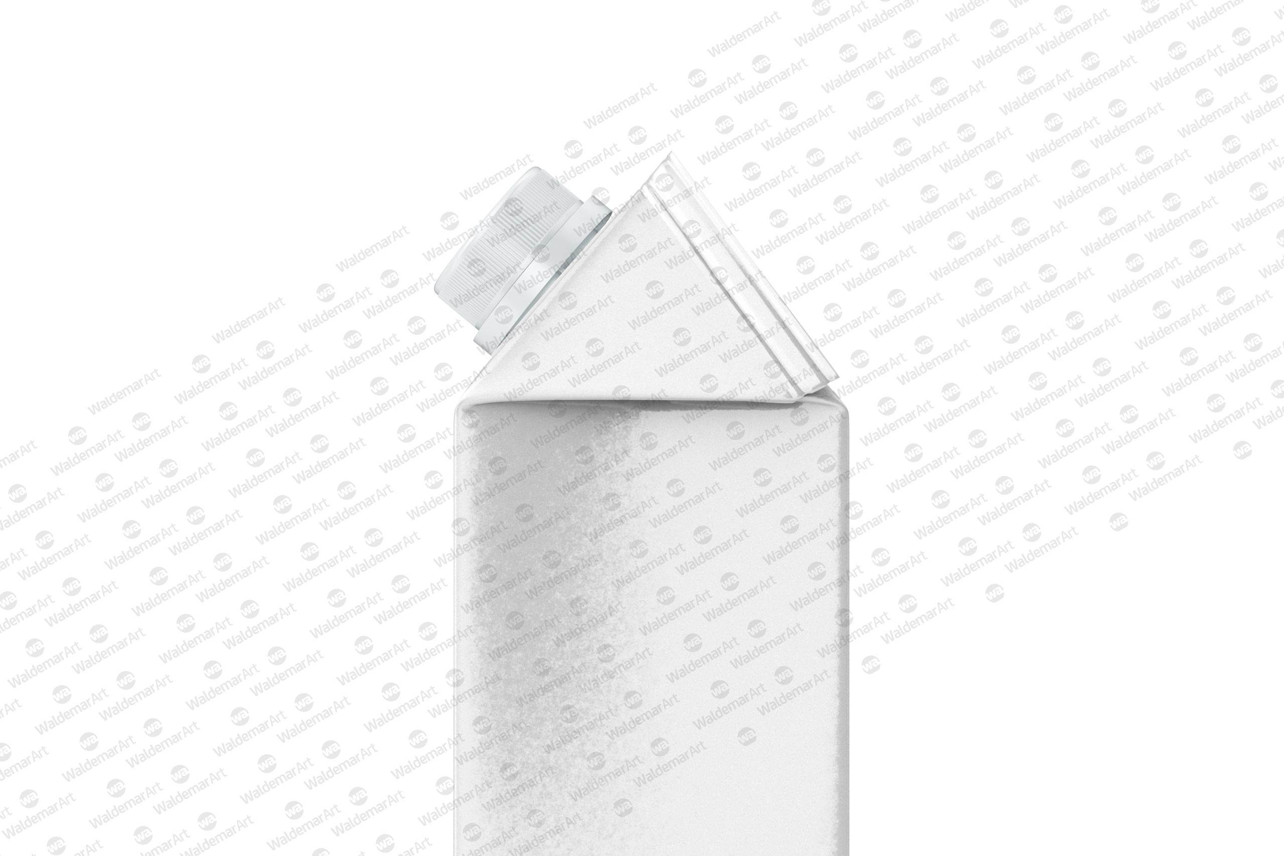 Tetra Pack Gemina Aseptic 1000ml Square Package MockUp with StreamCap Side View