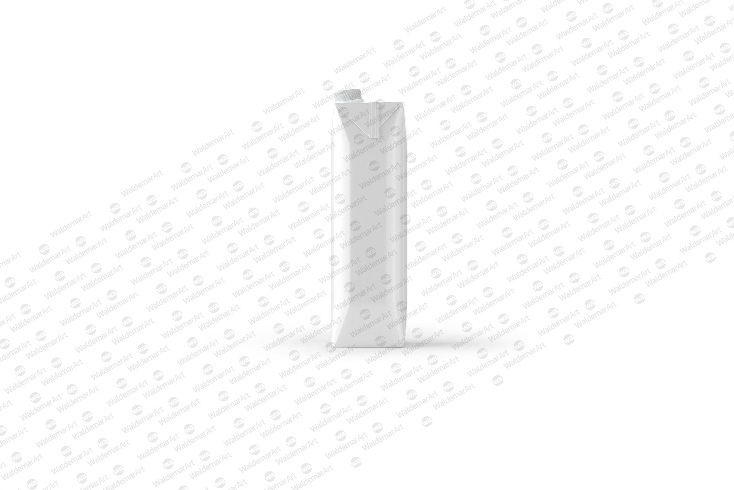 PSD Mockup of Tetra Pack Prisma 1000ml Side View
