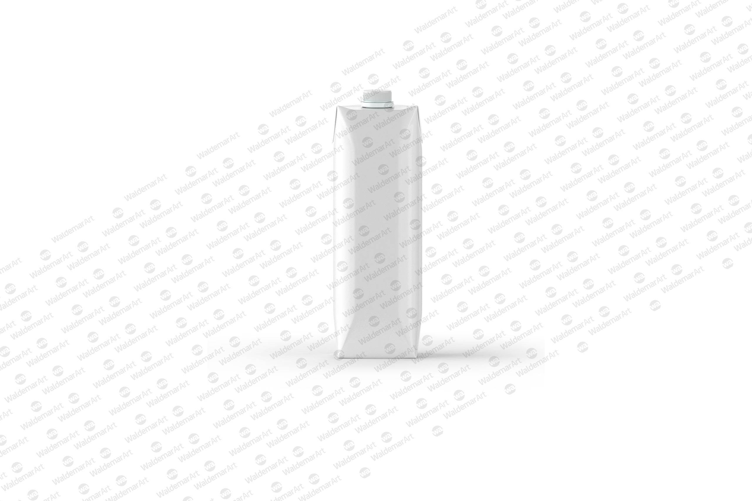 PSD Mockup of Tetra Pack Prisma 1000ml Front View