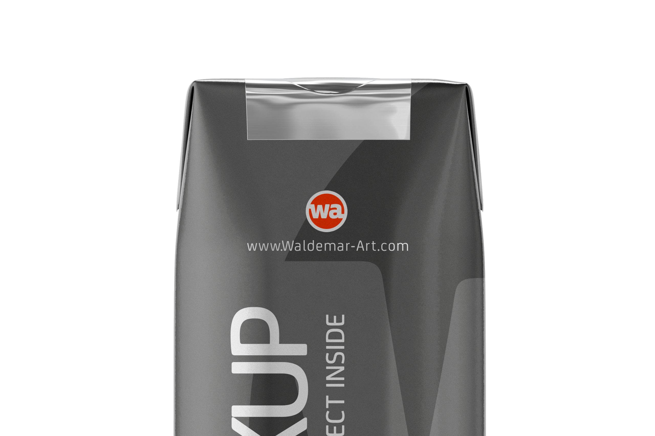 Packaging Mockup of Tetra Pack Prisma 250ml with PullTab - Front View