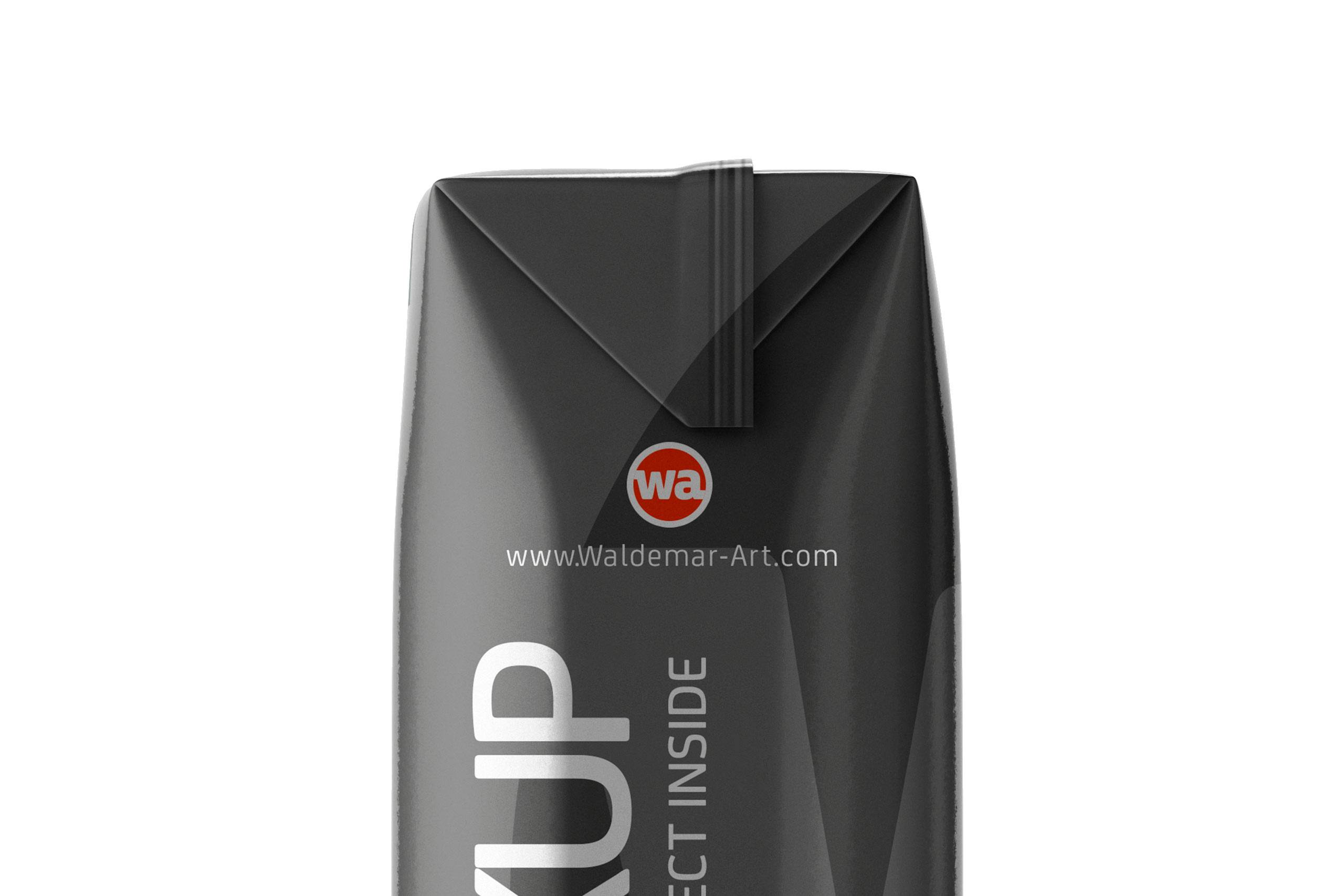 Packaging Mockup of Tetra Pack Prisma 250ml with PullTab - Side View