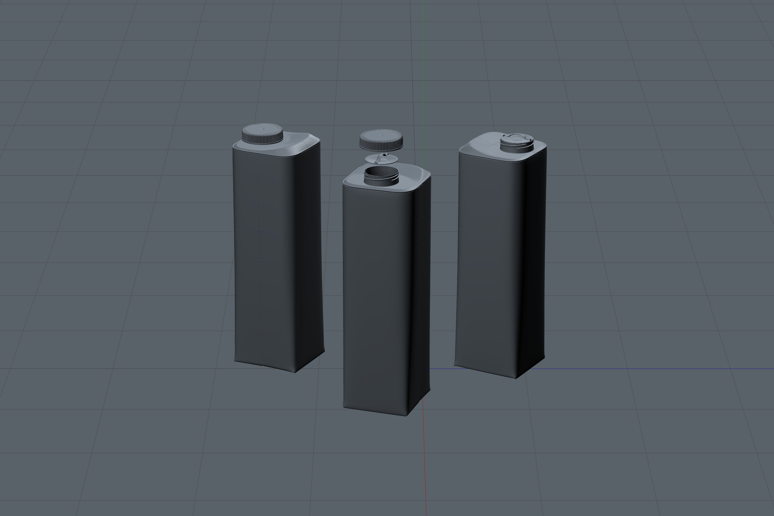 3D model pak of the Tetra Pack Top Base 1000ml with Orinoco S38 closer