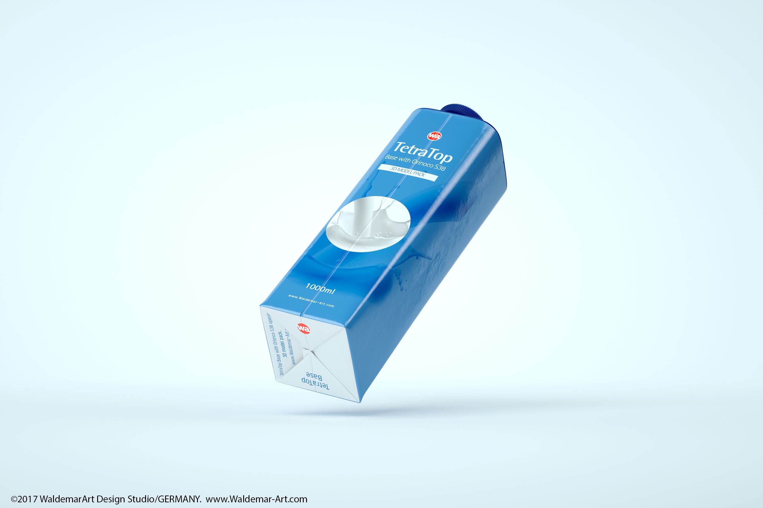 3D model pak of the Tetra Pack Top Base 1000ml with Orinoco S38 closer
