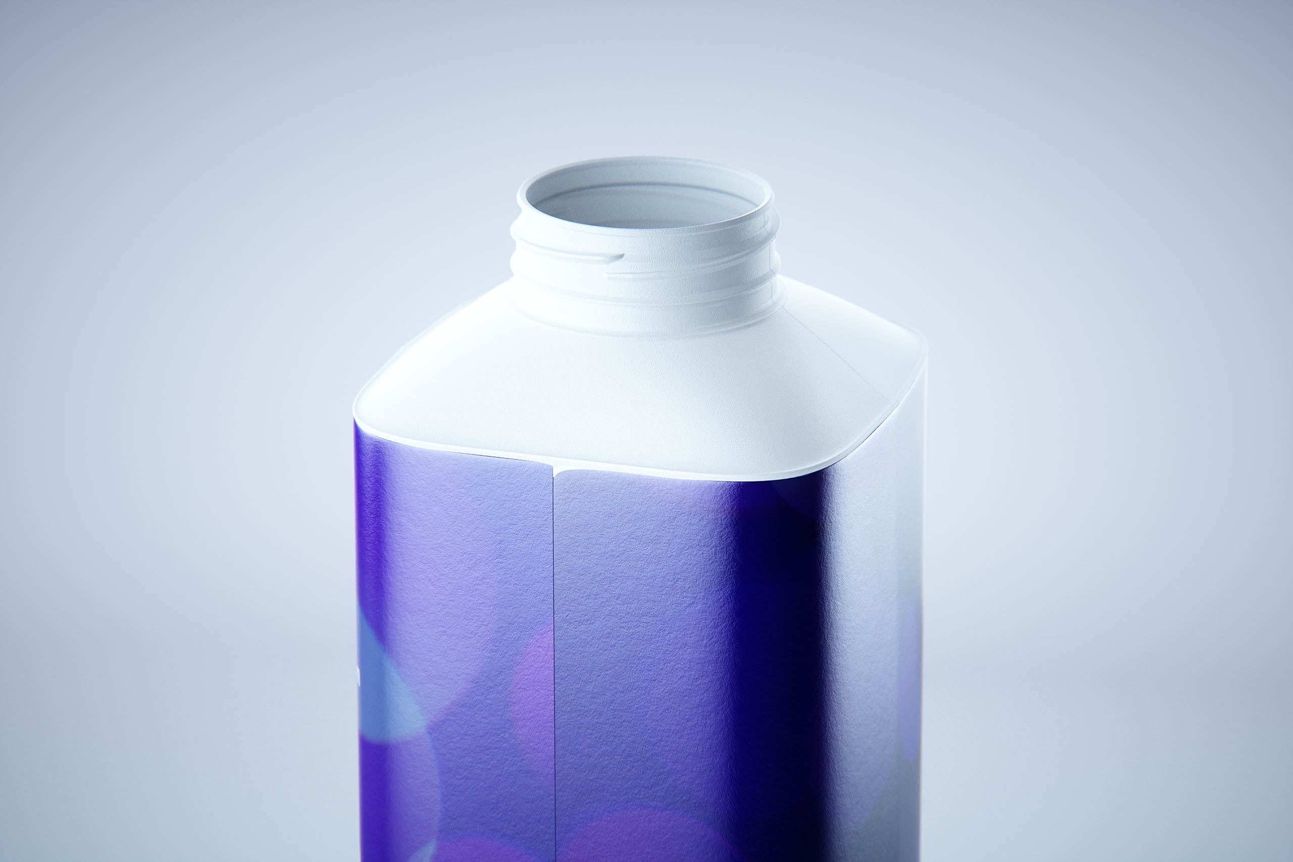 Tetra Top Base 1000ml with tethered cap C38Pro premium carton packaging 3d model