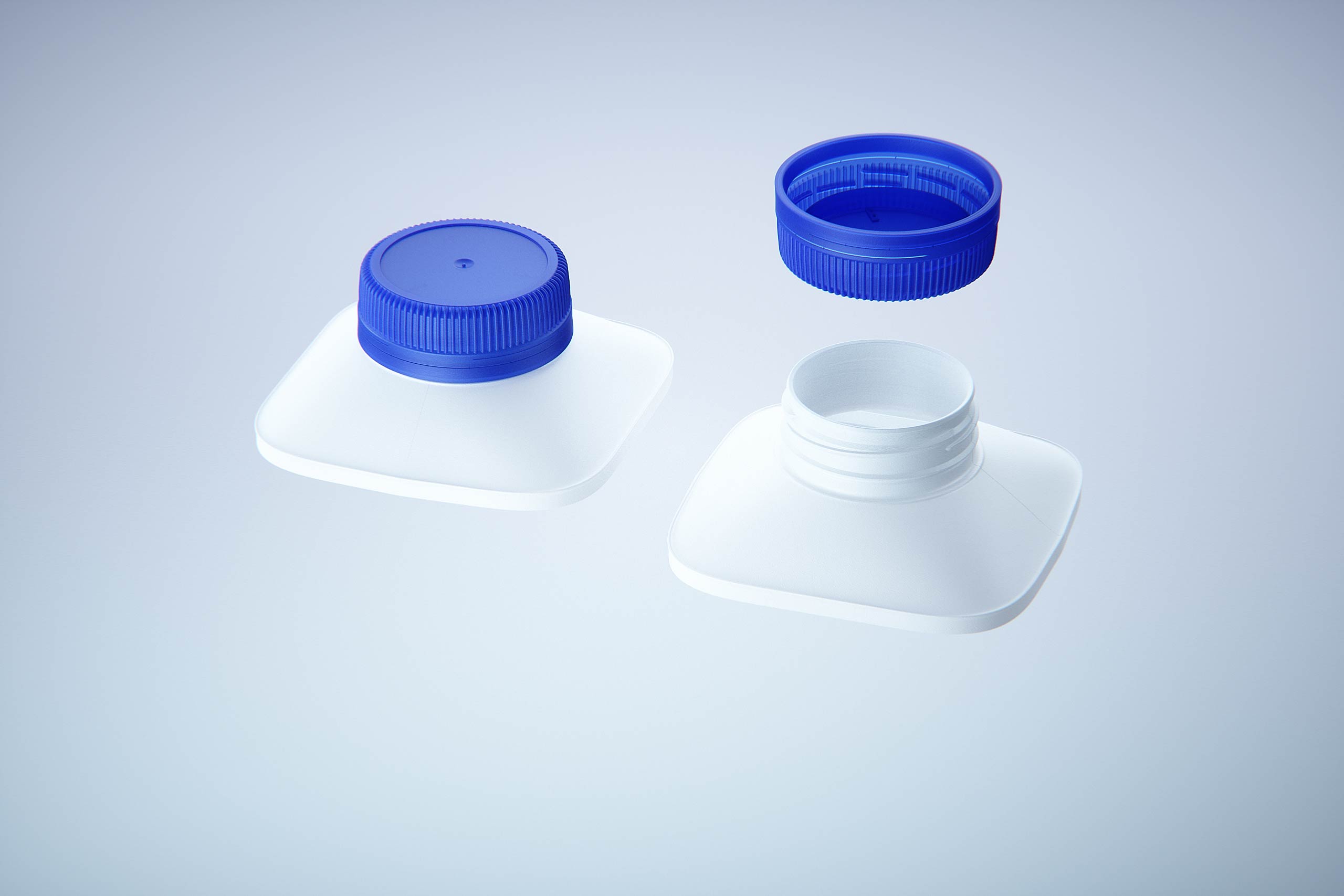 Tetra Top Base 1000ml with tethered cap C38Pro premium carton packaging 3d model