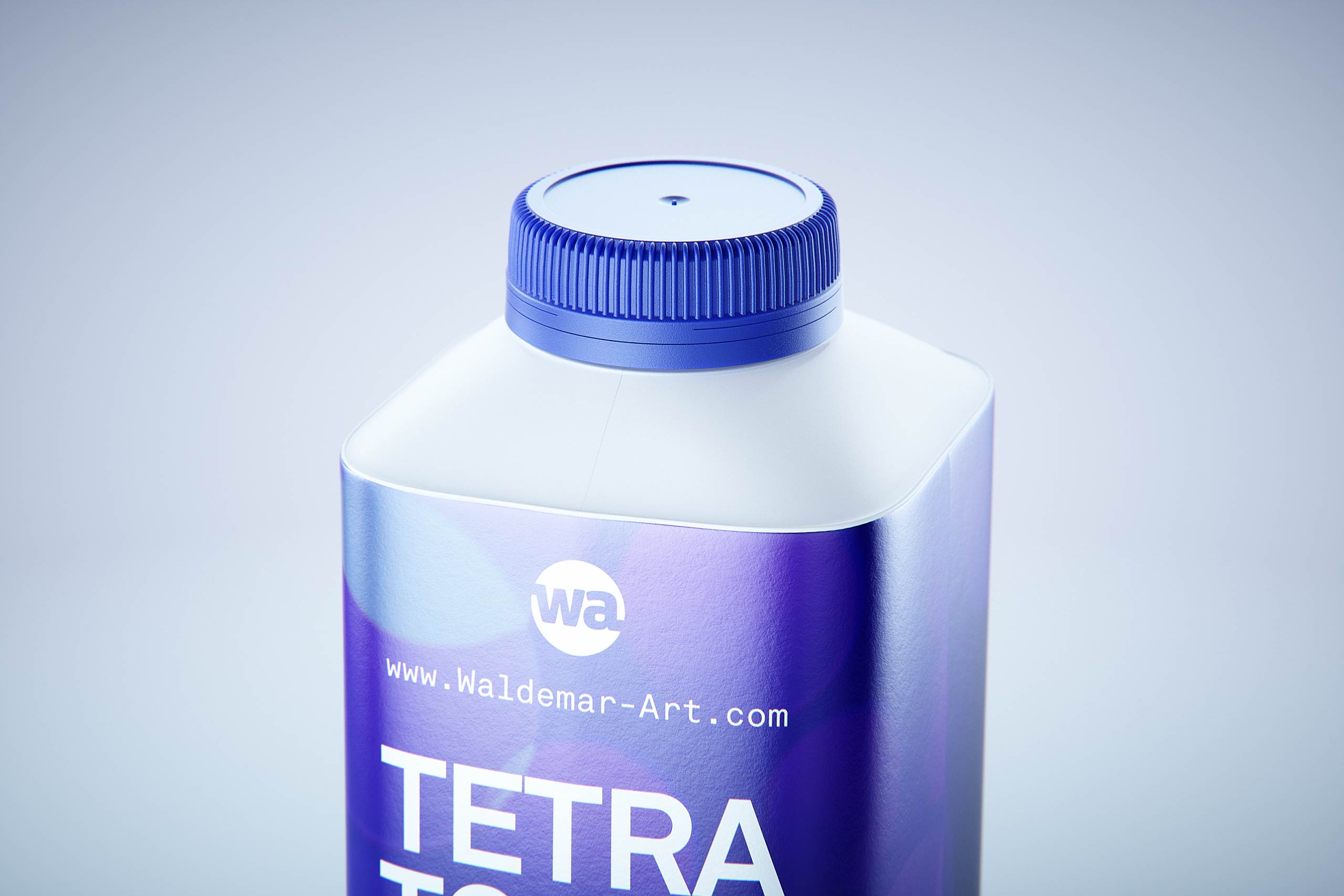 Tetra Top Base 500ml with tethered cap C38Pro premium carton packaging 3d model