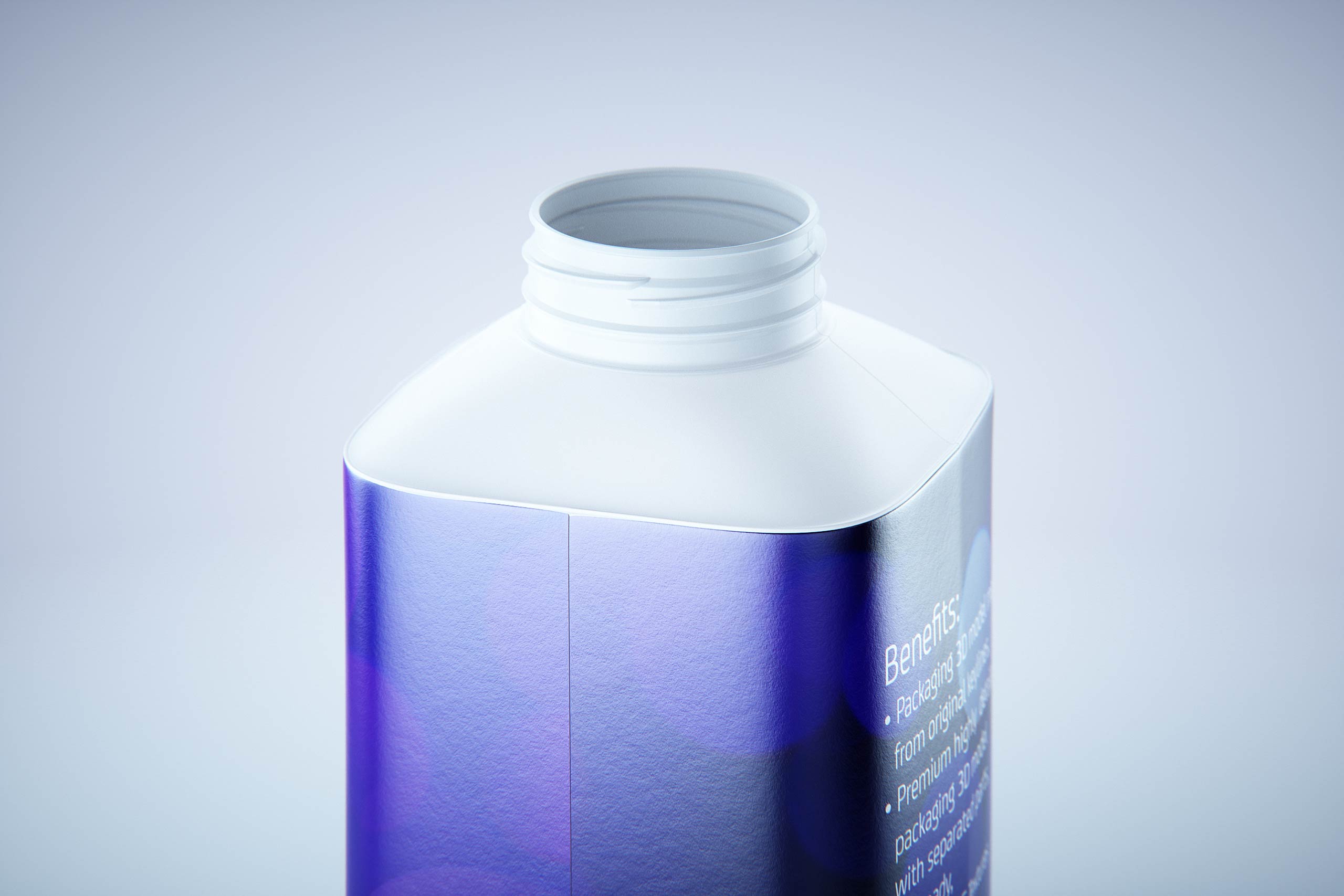 Tetra Top Base 500ml with tethered cap C38Pro premium carton packaging 3d model