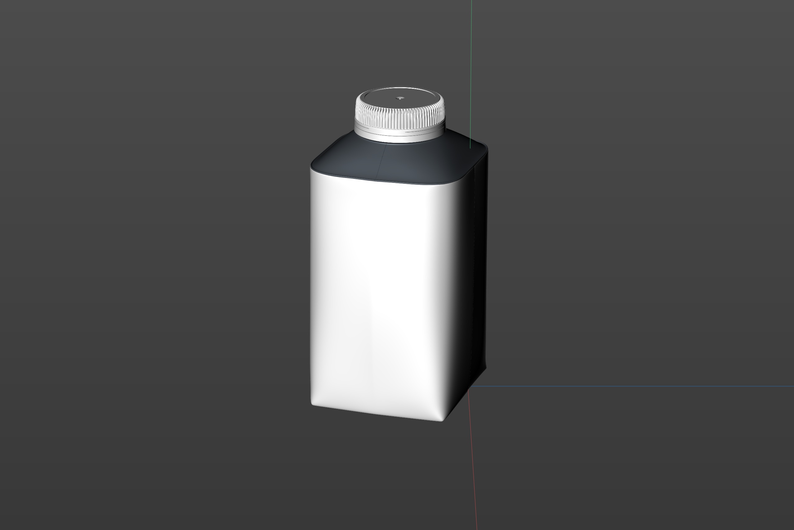 Tetra Top Base 500ml with tethered cap C38Pro premium carton packaging 3d model