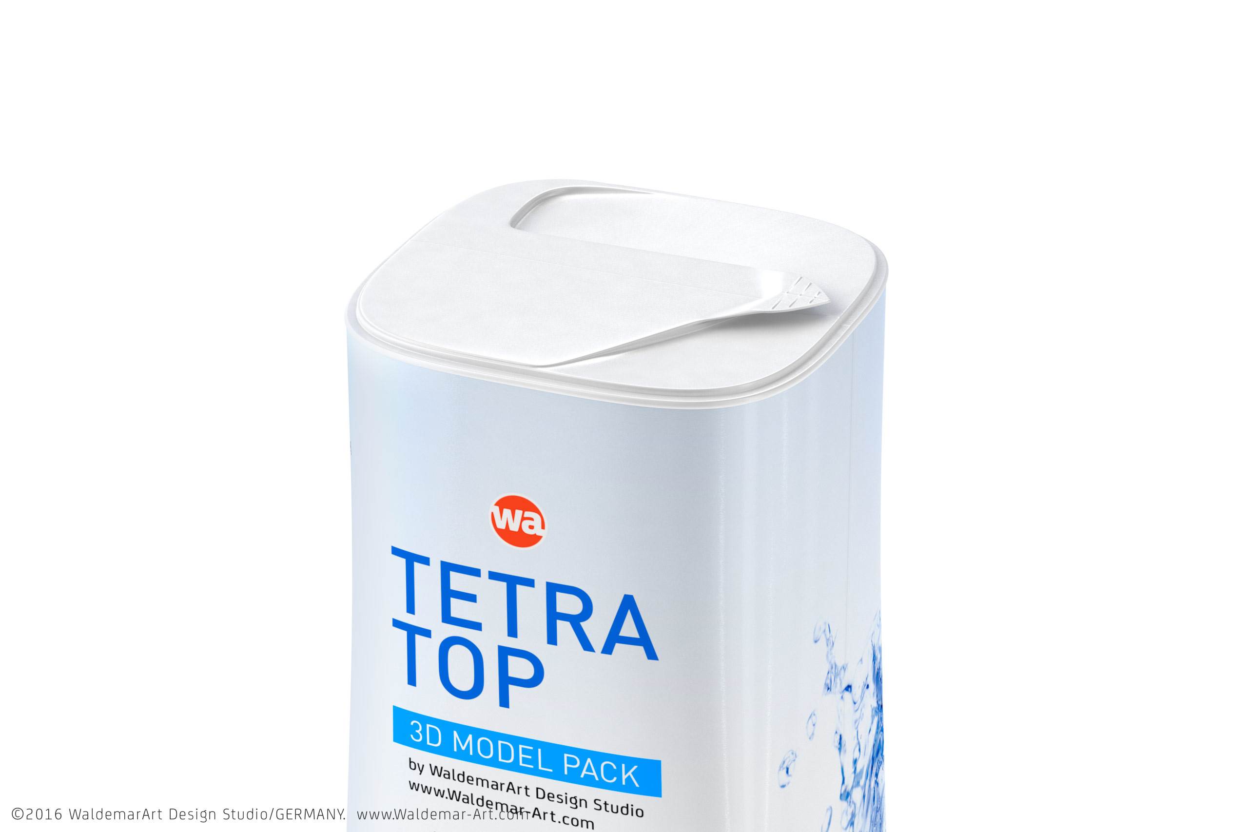 Packaging 3D model of Tetra Pack Top Midi 330ml with Huron