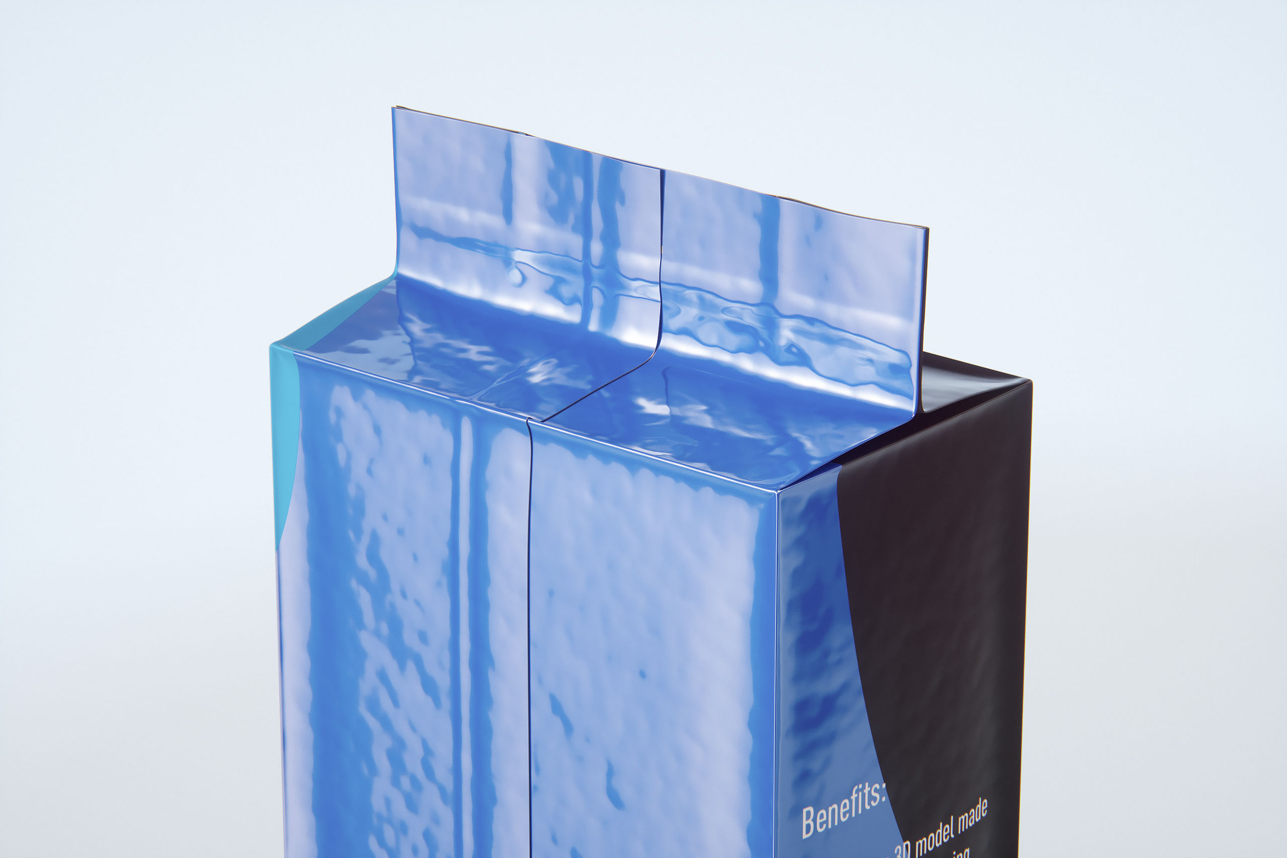 Vacuum Ground Coffee Packaging 250g 3d model