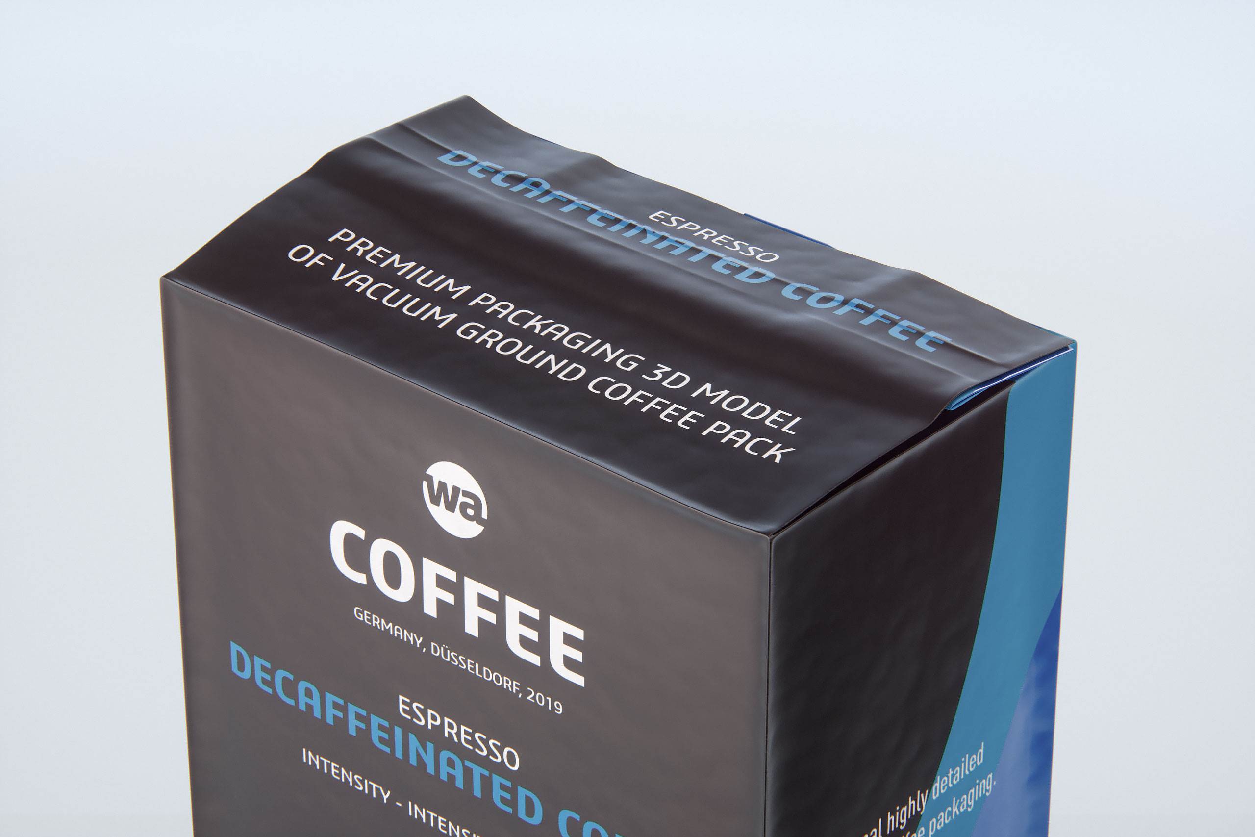 Vacuum Ground Coffee Packaging 250g 3d model